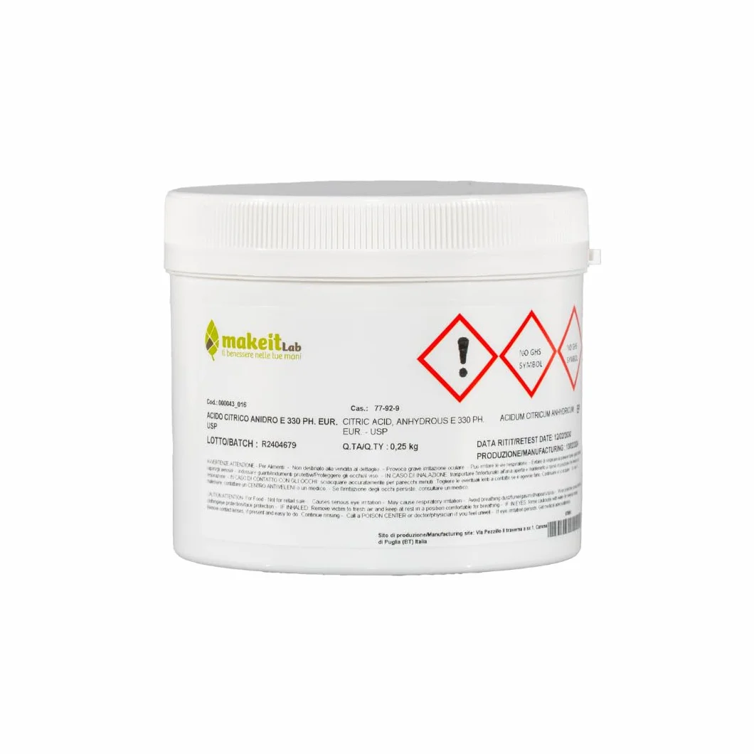 Acido Citrico Anidro E330 Grado Alimentare 250 g