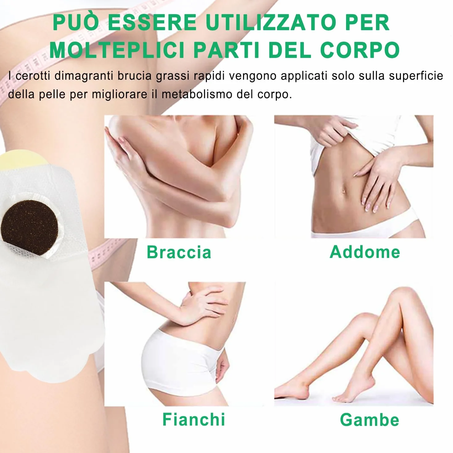 Cerotti Dimagranti 30 Pezzi Slimming Patch per Uomo e Donna