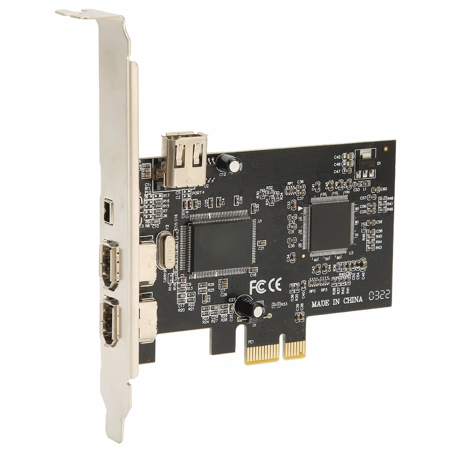 Bewinner Scheda PCIe Firewire per 10, Scheda Controller PCI E Firewire 4 Porte con Staffa a Basso Profilo e Cavo per PC Desktop e Connessione DV