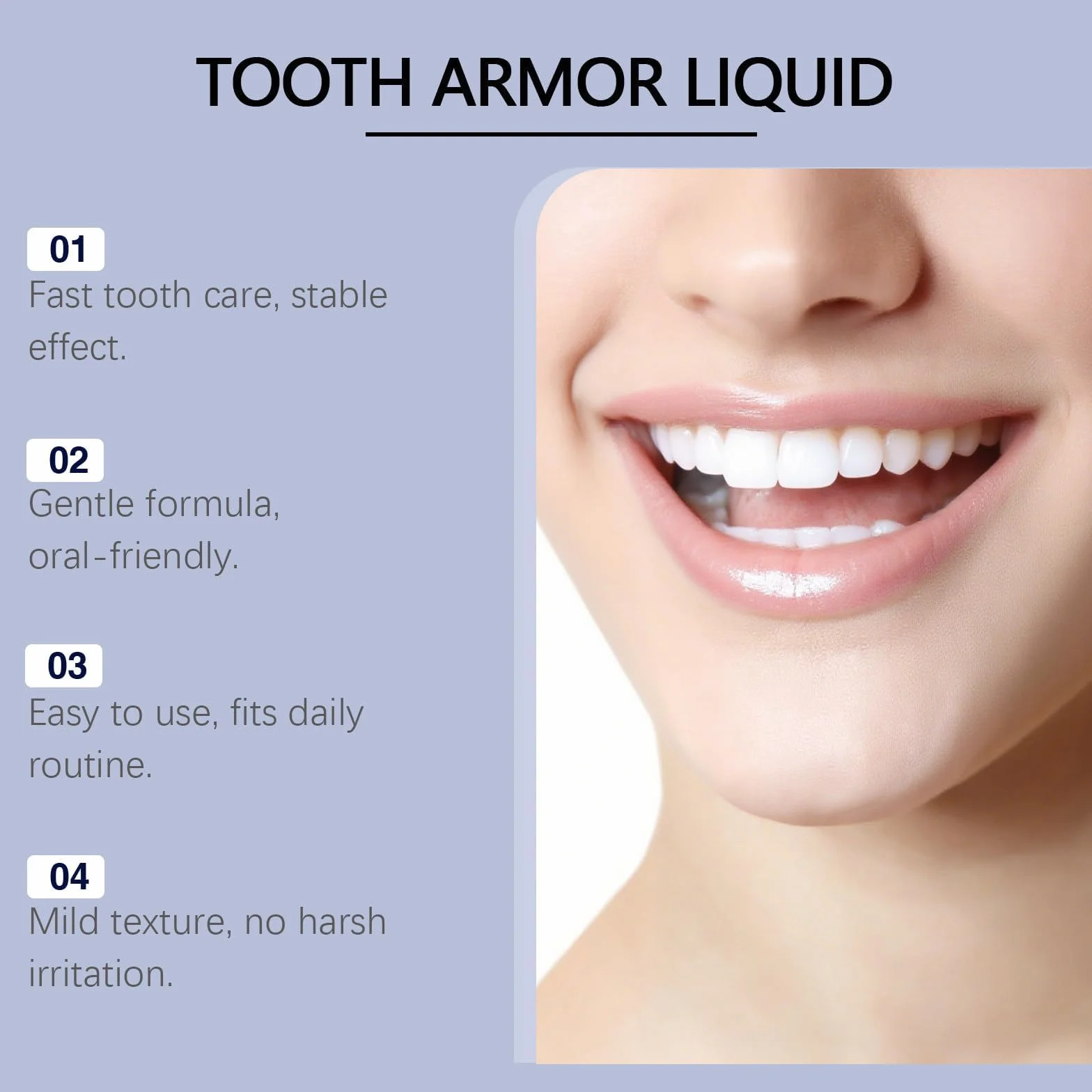 Siero riparatore dentale alla nanoidrossiapatite per igiene orale, cura denti e gengive, rimozione tartaro, alito fresco
