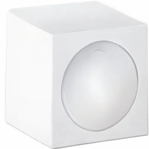 100 Bustine di carta per CD con finestra e risvolto di chiusura, custodie CD, accessori per dispositivi audio