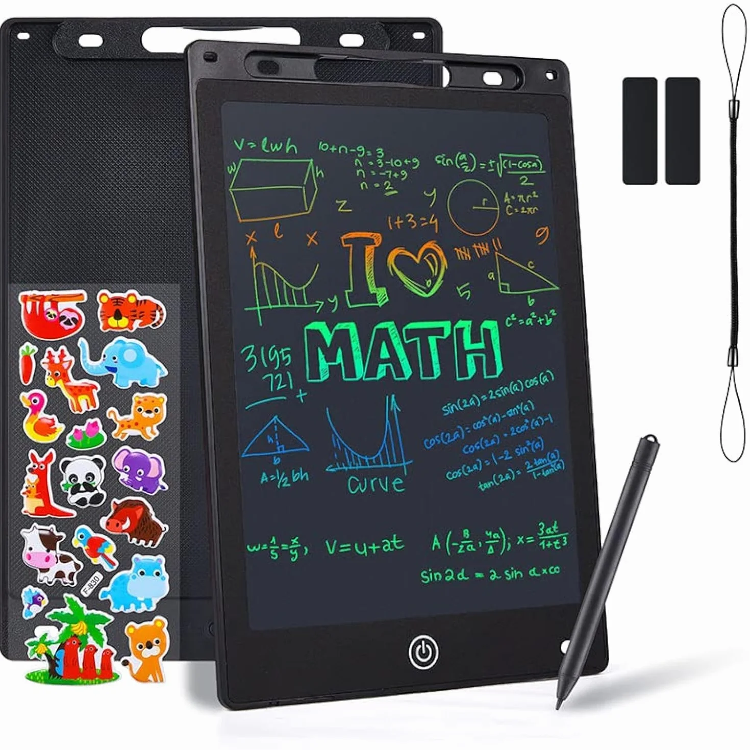 Coolzon Tavoletta Grafica LCD 10 Pollici con Lavagnetta Cancellabile per Bambini, Nero