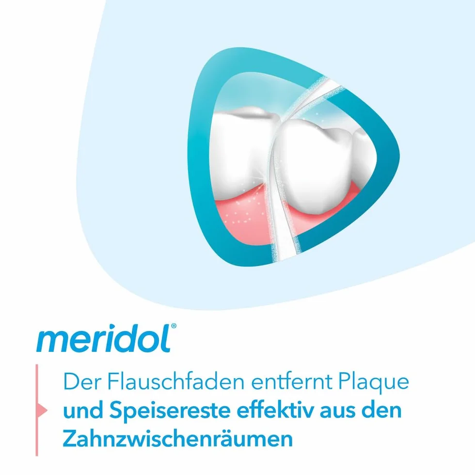 Meridol Filo Interdentale Spugnoso Cerato 40 Metri 1 Pezzo Pulizia Delicata Carie