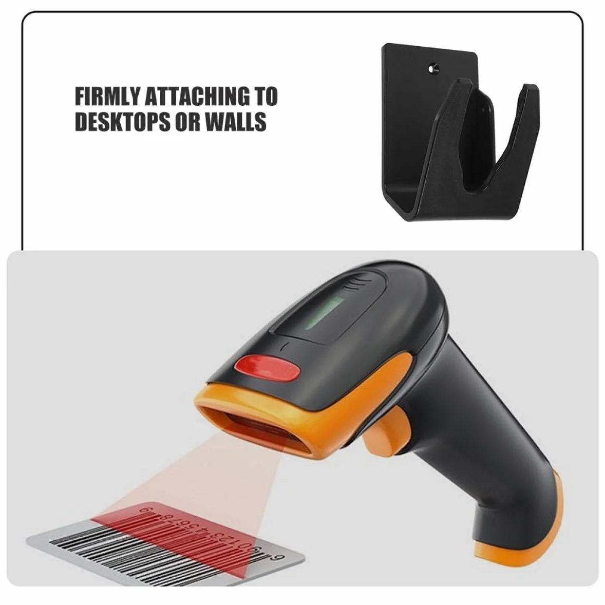 Uonlytech Supporto per Scanner Codici a Barre da Scrivania e Parete, Set da 3 Pezzi, Montaggio Sospeso Stabile