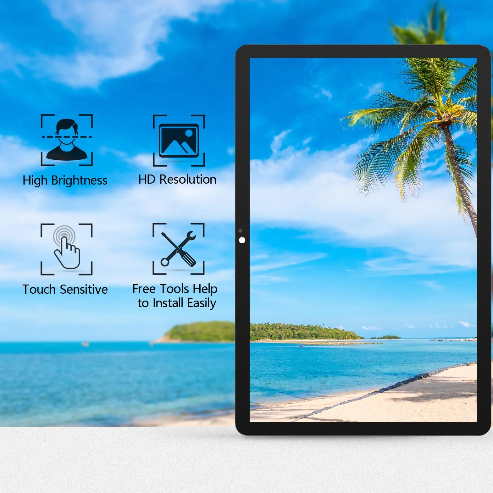 Per Samsung Galaxy Tab A8 10.5" 2021 SM-X200 Schermo LCD per Samsung Galaxy Tab A8 10.5" 2021 Display Assemblea Sostituzione Schermo di Vetro Digitalizzatore con Strumenti di Riparazione