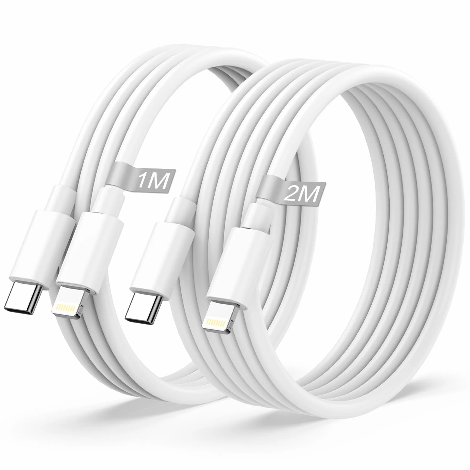 Cavo USB C Lightning, 2Pack 1M+2M Cavo iPhone USB C [MFi Certified] Cavetto Type C Lightning Filo Cavo Caricatore iPhone Carica Rapida per Apple iPhone 14 13 12 Pro Max Mini/11/XS/X/8 Plus/SE/iPad