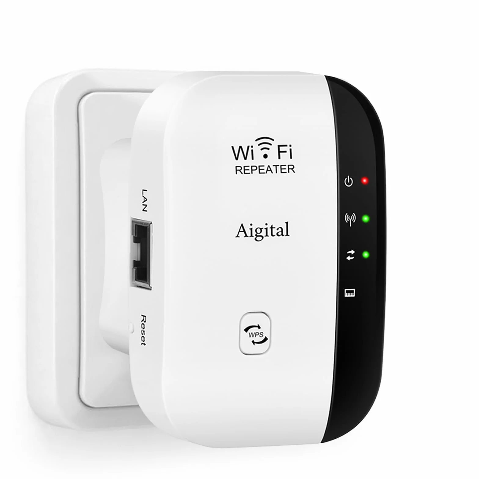 Ripetitore Wireless WiFi Extender e Access Point per Casa, Amplificatore Segnale WiFi, Velocità Single Band 300Mbps, Porta LAN, Pulsante WPS, Compatibile con tutti i modem router wifi
