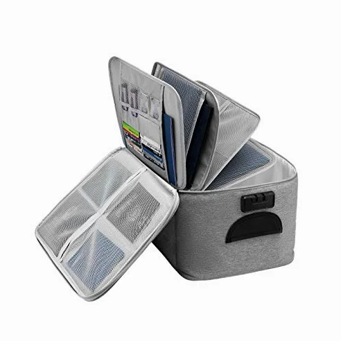 Organizer Cavi，Borsa Per Cavi GRANDE Capacità Documento Borsa da stoccaggio Box Impermeabile Documento Borsa Borsa Organizzatore Documenti di archiviazione Borsa da viaggio Borsa da viaggio(Gray)