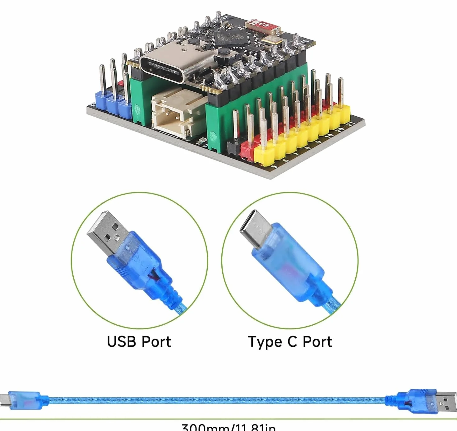 3 Pezzi ESP32-C3 MINI Scheda di Sviluppo ESP32 C3 Super Mini Scheda di Sviluppo Supporta WiFi Bluetooth con Tre Schede di Espansione e un Cavo Dati
