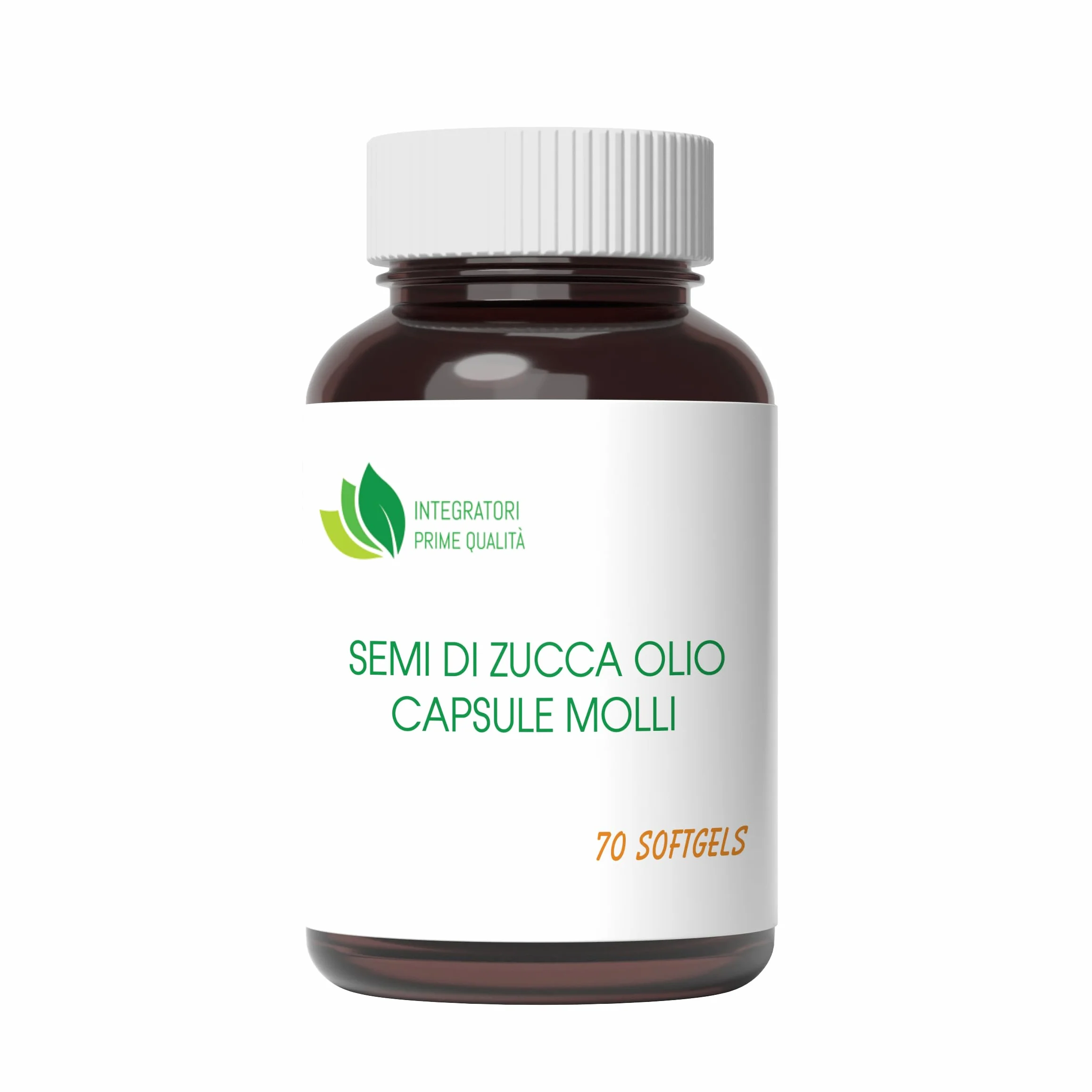 Semi di Zucca Olio Capsule Molli 70 Softgels Acido Linoleico Acido Oleico Omega 3-6-9 Olio Spremuto a Freddo