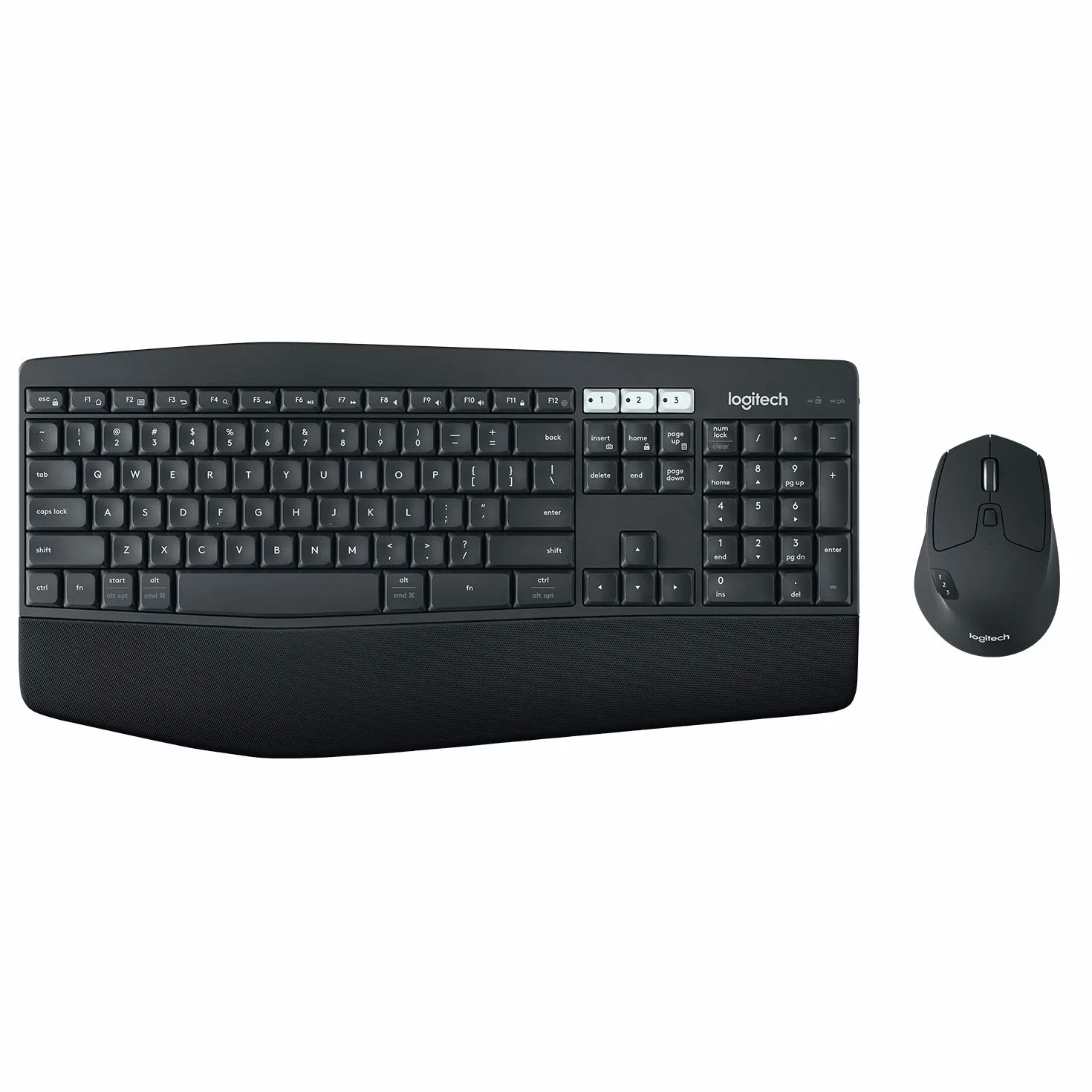 Logitech MK850 Kit Tastiera e Mouse Wireless Multidispositivo, Wireless e Bluetooth 2,4 GHz, 12 ‎Tasti Programmabili, Durata Batteria di 3 Anni, PC/Mac, Layout Italiano QWERTY ‎- Nero