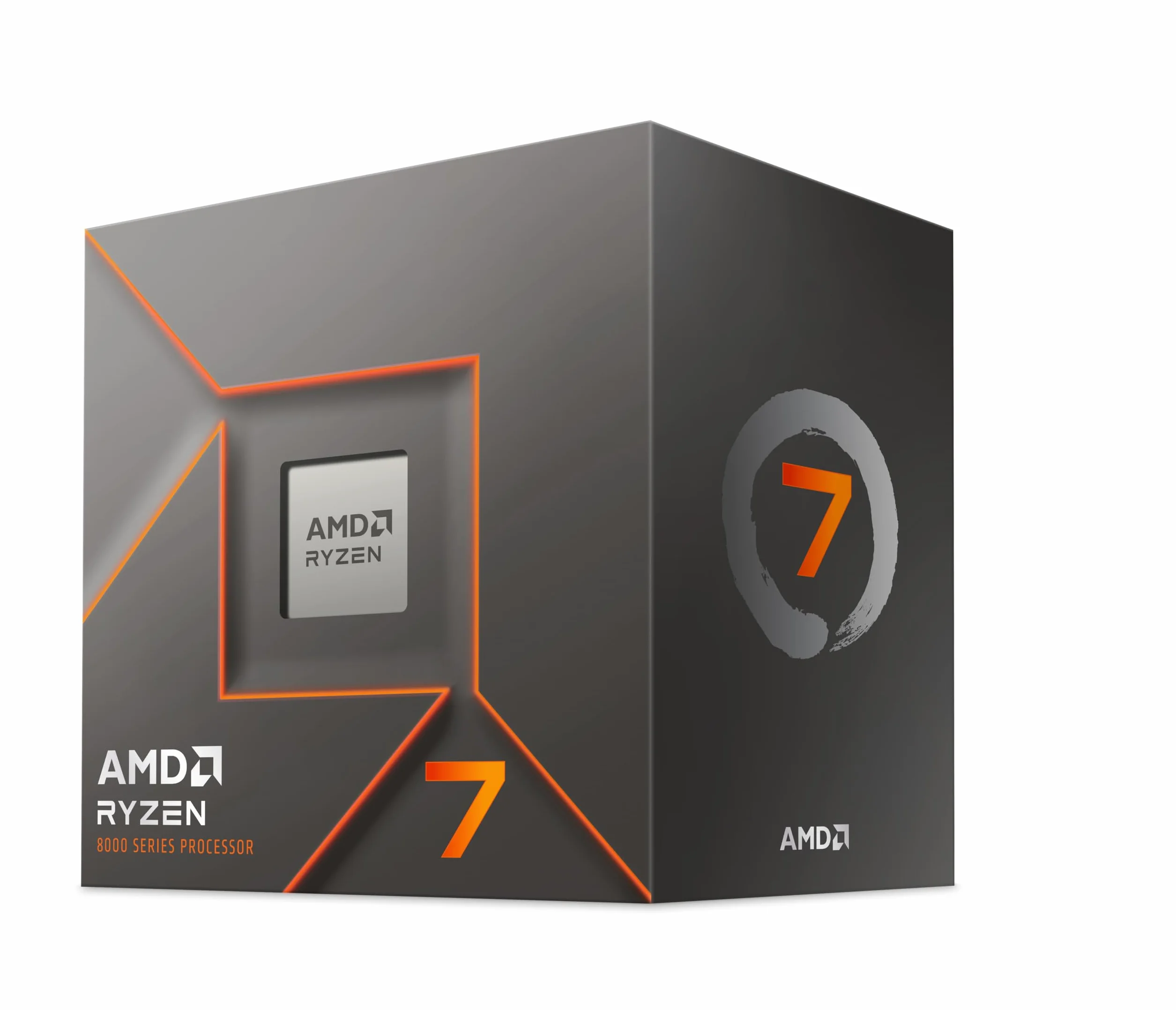 Processore AMD Ryzen 7 8700F (8 Cores/16 Threads , Ryzen AI, 65W TDP, AM5 Socket, 24MB Cache, Boost di Frequenza fino a 5,0 GHz max, dissipatore ad aria "Wraith stealth cooler")