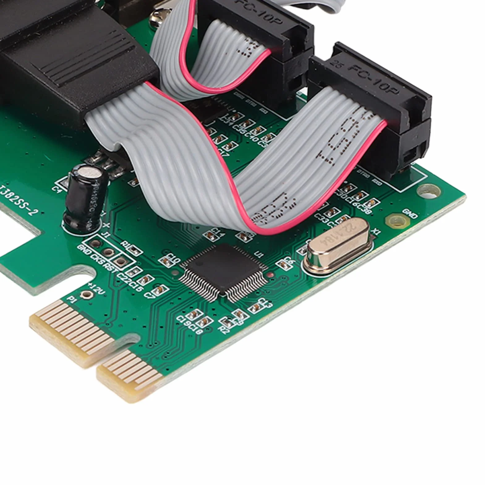 Scheda di Espansione Seriale PCIE, Interfaccia Porta COM PCIE a RS232 Scheda di Espansione Doppia Porta Seriale WCH382L Chip per Windows98/98SE/ME/2000/xp/server 2003/xp 64bit/Vista/win7/2008, per Lin