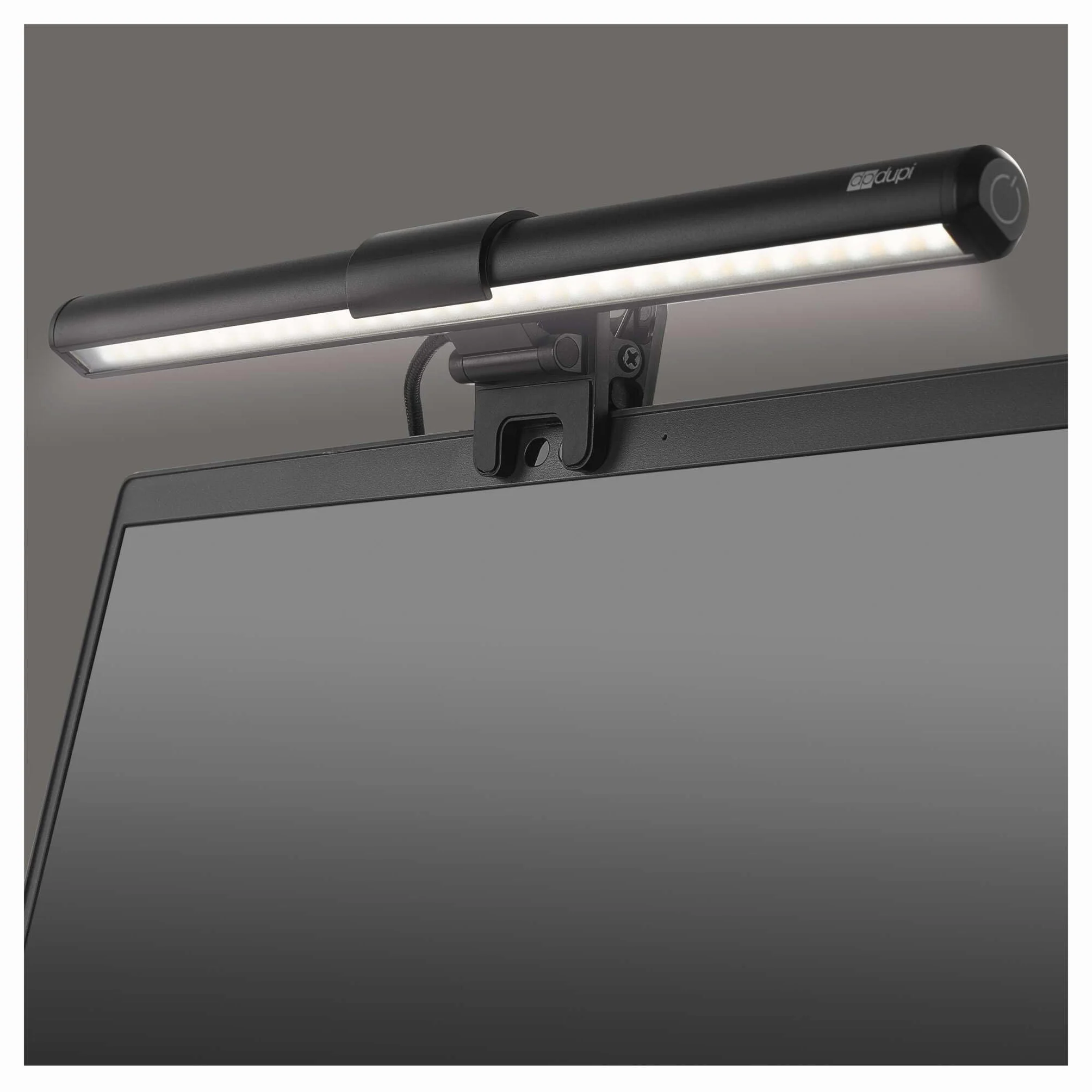 EMOS Ra 95 - Lampada LED per computer portatile, 30 cm, 5,6 W, con supporto a clip, barra luminosa USB da 150 lm, lampada da schermo inclinabile, dimmerabile, colori luce regolabili, durata 30000 ore,