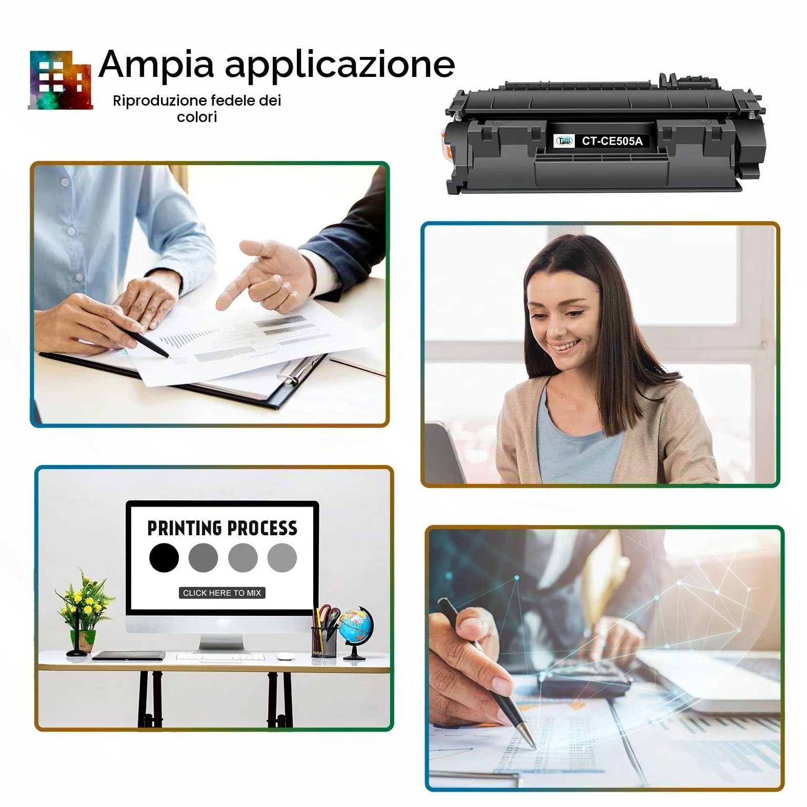 05A CE505A CE505X Compatibile per HP LaserJet P2035 P2055DN P2035N P2055 | LaserJet P2035 P2055DN P2035N P2055 P2055D P2055X P2030 P2050 Nero 2-Pack