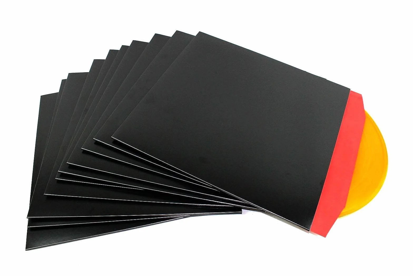 10 pezzi COPERTINA BUSTA ESTERNA INTERA professionale IN CARTONCINO RIGIDO NERO per dischi LP 33 GIRI 12" maxi single (vinili diam. 30 cm)