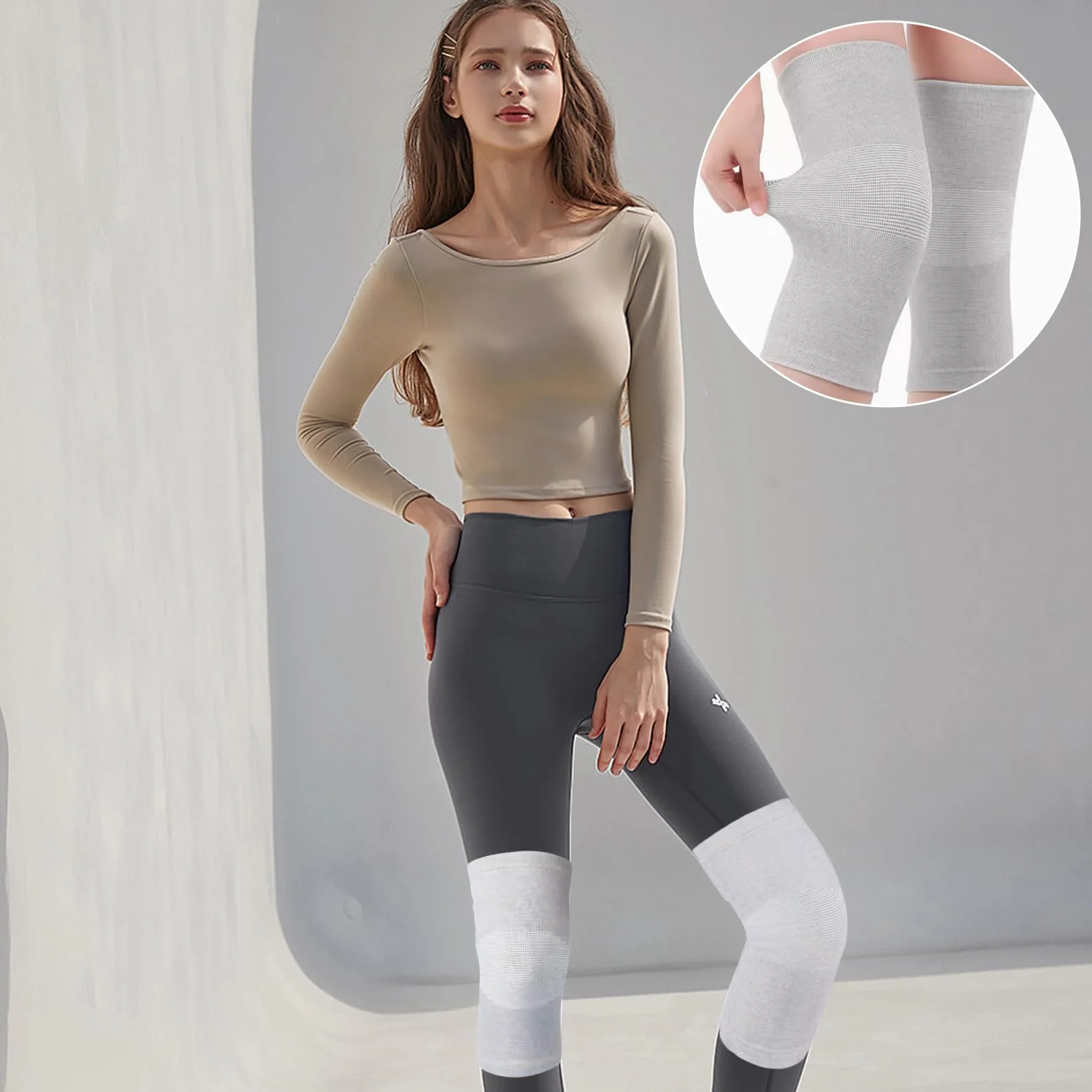 Ginocchiera Ortopedica Elastica 2 Pezzi Tutore Fascia Ginocchio Sport Traspirante per Uomo Donne Artrosi Artrite Corsa Dolore