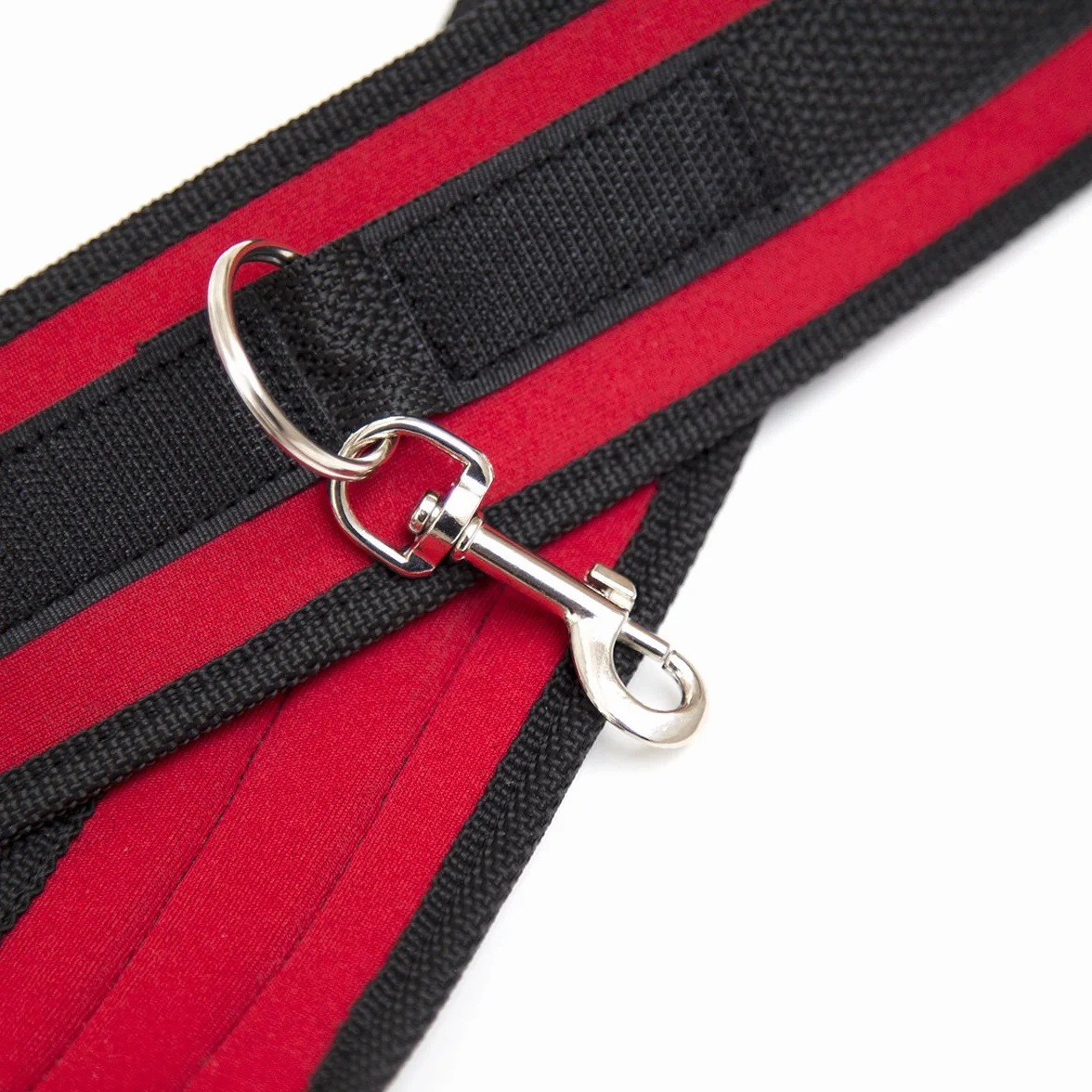 BONDAGERIE Manette per letto, mani e piedi, cavigliere e benda occhi, Rosso