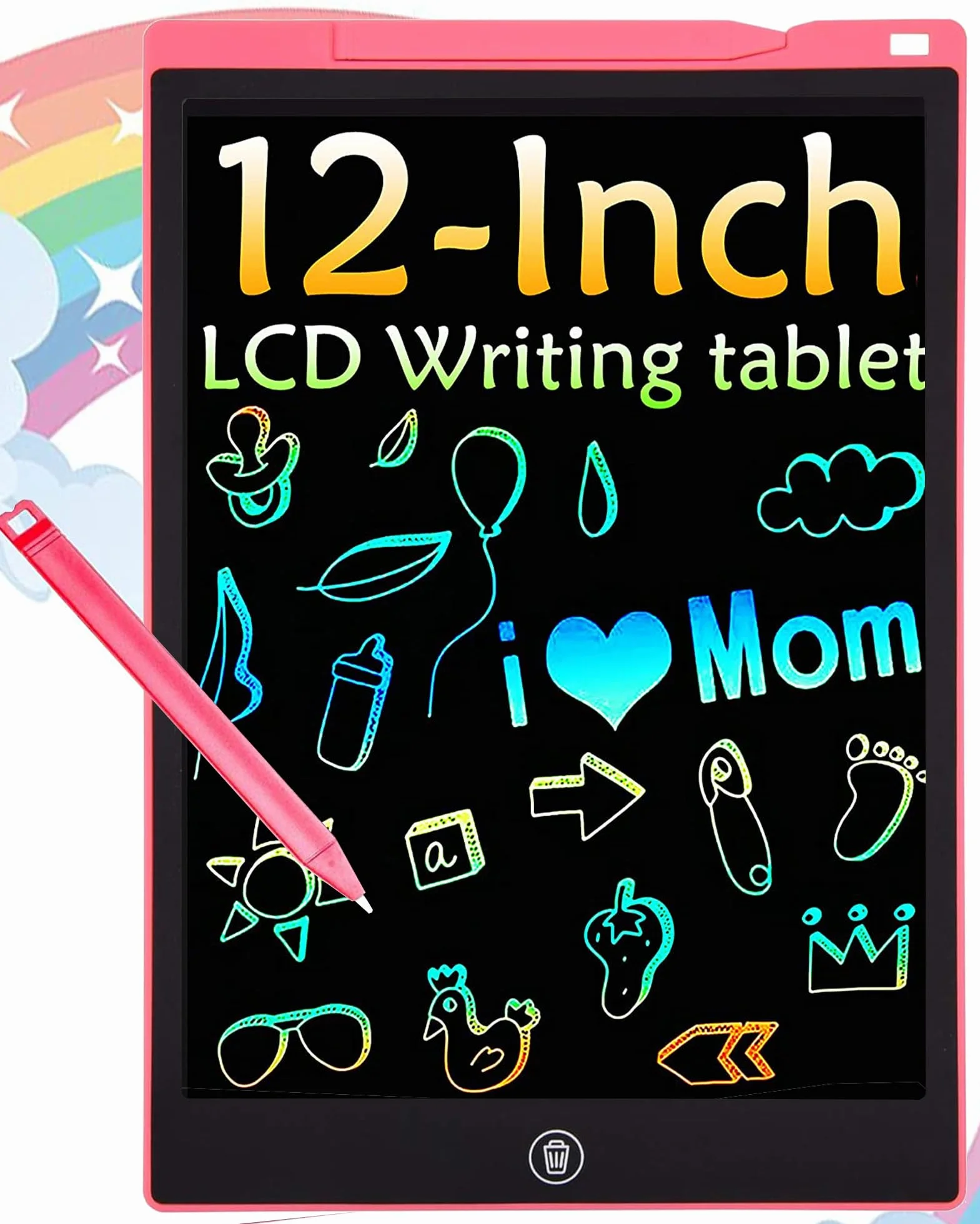 Tavoletta Grafica LCD 12 Pollici, Lavagna Portatile da Disegno con Penna per Bambini