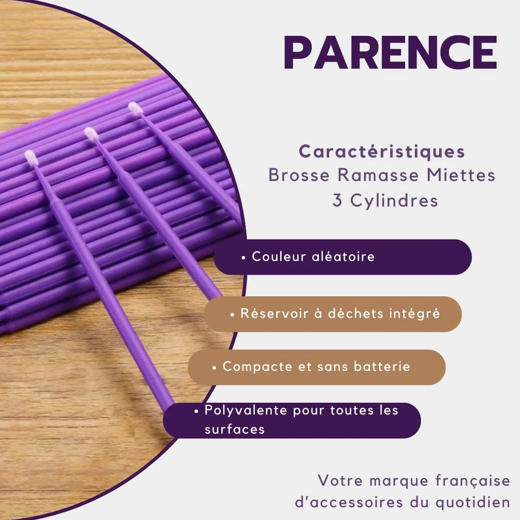 PARENCE.- Set di 100 detergenti di precisione - Testina in cotone, ideale per elettronica, gioielleria e finiture - Lunghezza 9,5 cm - Pratica tasca con zip, colore casuale