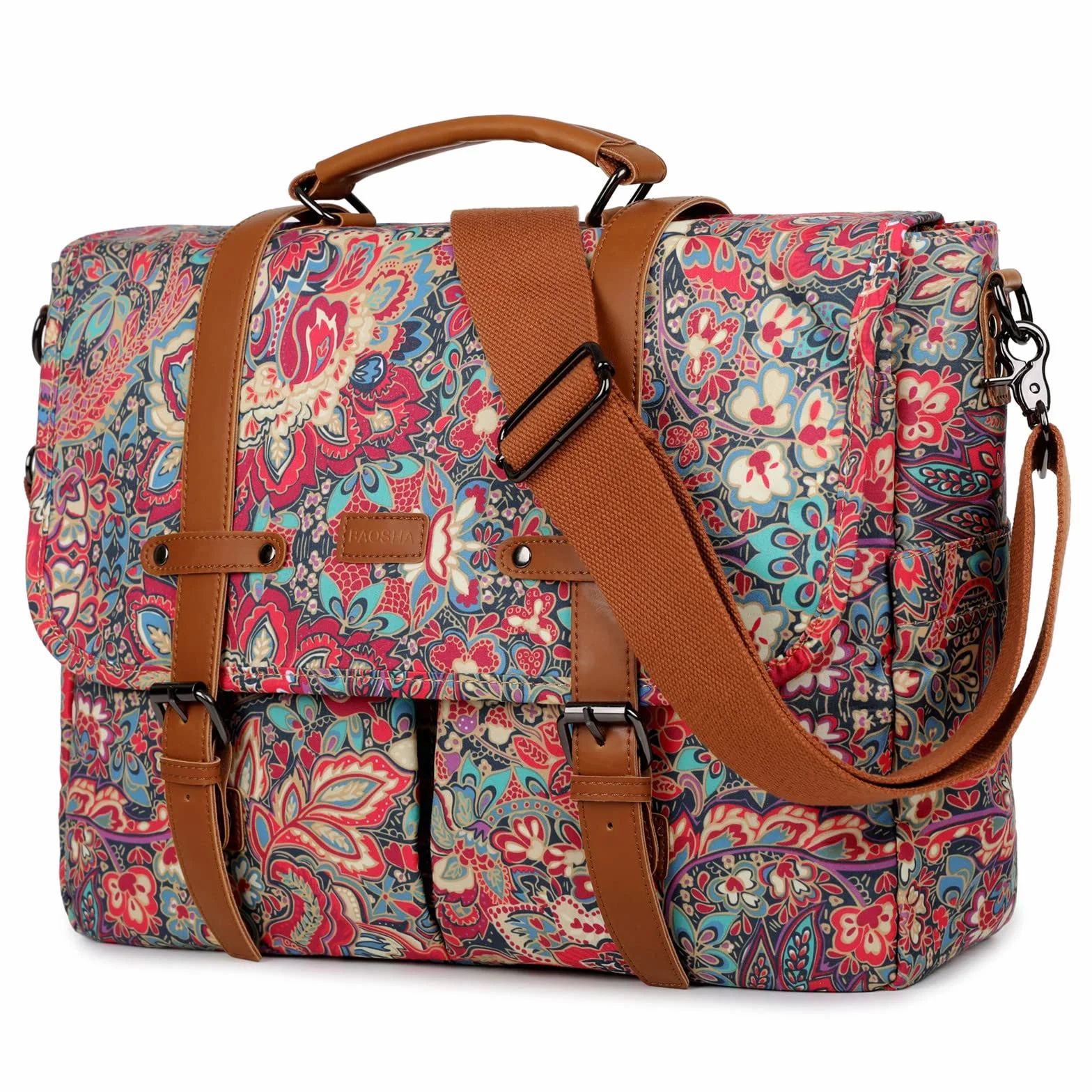 Borsa a tracolla da donna stampa computer portatile borsa 15,6 pollici valigetta Satchel borsa a tracolla Bookbag YL-01