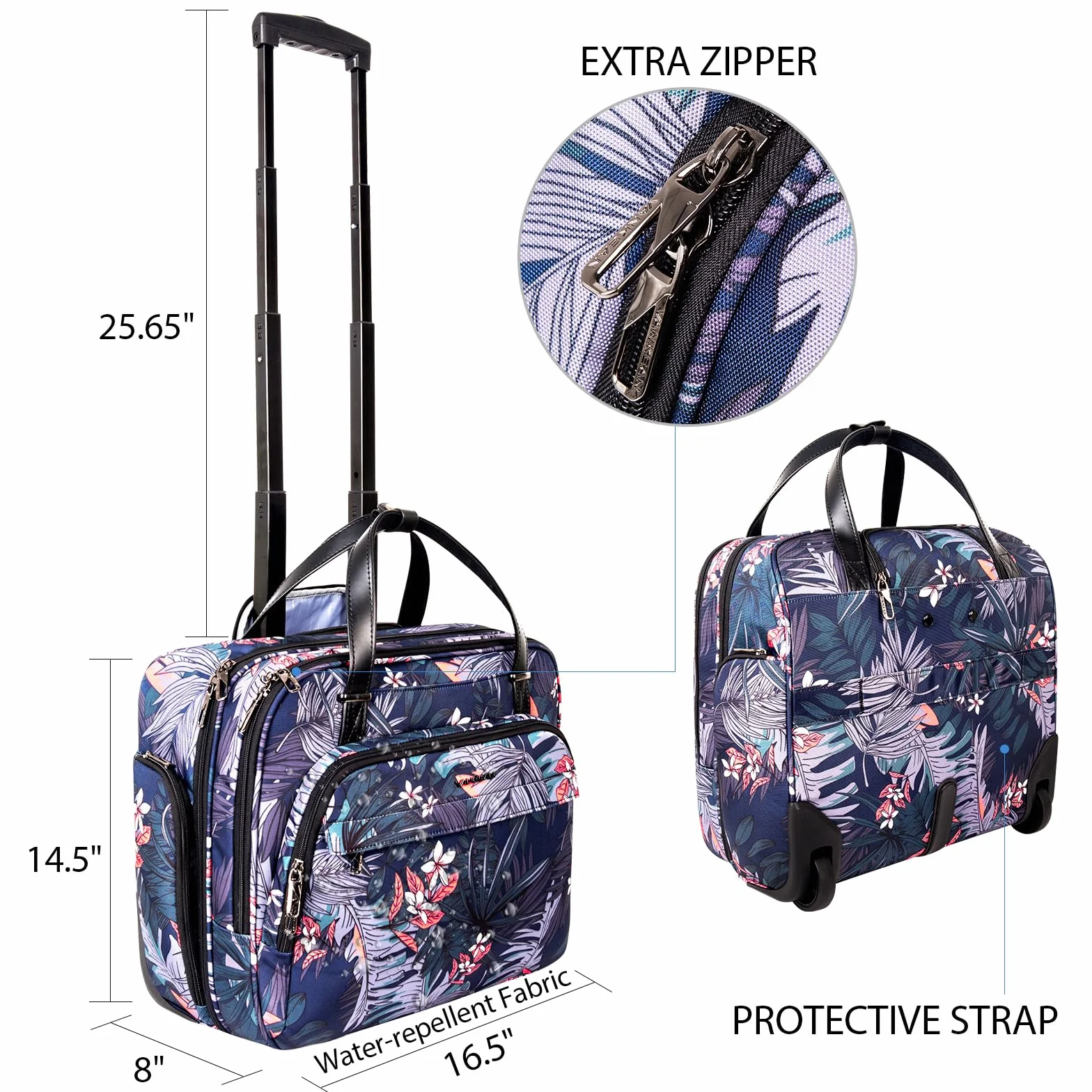 VANKEAN Borsa per computer portatile da donna e uomo, valigetta arrotolabile per laptop fino a 15,6 pollici