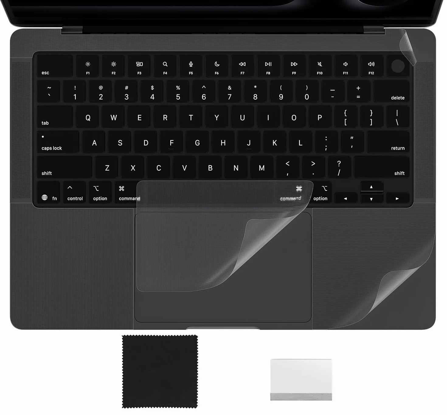 Palm Rest Cover Skin compatibile con MacBook Pro 2025 2024 2023 14" M4 M3 Chip A3112 A3401 A3185 A2992 A2918 Trackpad Protector Touch Pad Cover Skin, MacBook Pro 14" Accessori, Trasparente (4 pezzi)