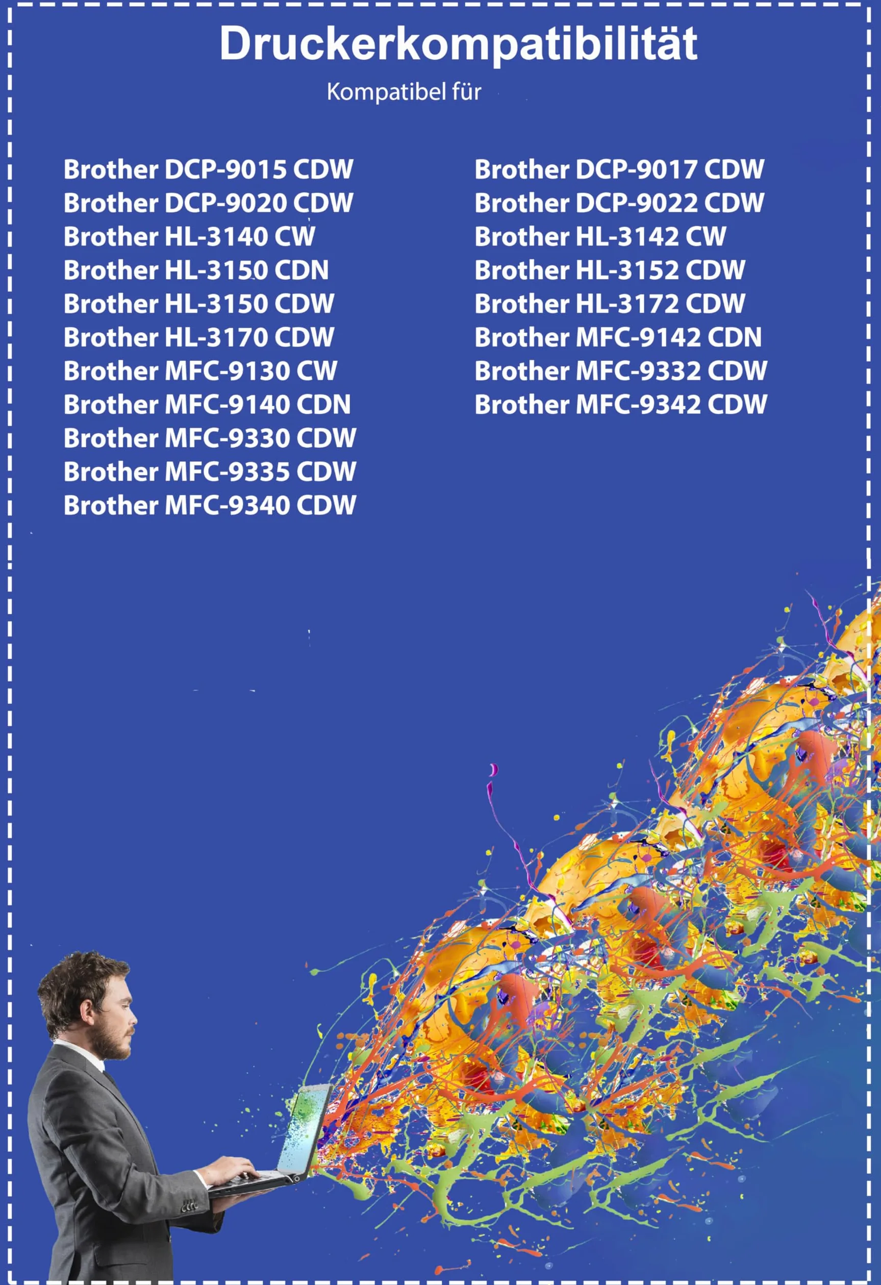 TN241 TN245 XL compatibile con toner Brother TN-241 TN-245 TN242 TN246 per Brother DCP-9022CDW DCP-9020CDW MFC-9332CDW MFC-9142CDN HL-3140CW HL-3142CW HL-3152CDW nero, magenta, giallo, ciano 5. Pack