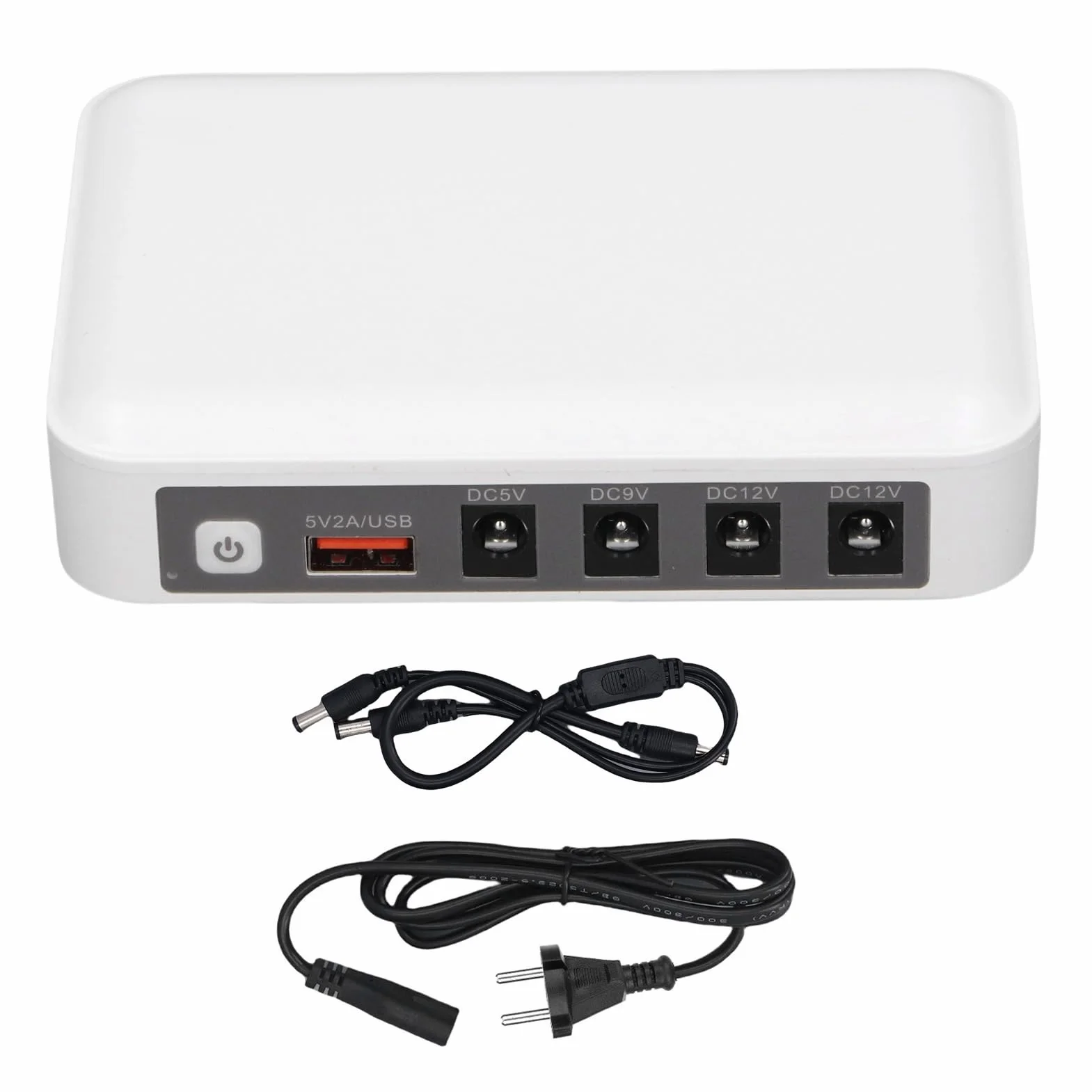 UPS Batteria Backup 6000Mah Alimentazione Ininterrotta con Indicatore LED Intelligente 5V 9V 12V Uscita più Protezioni Emergenza Potenza di Emergenza (Spina europea)