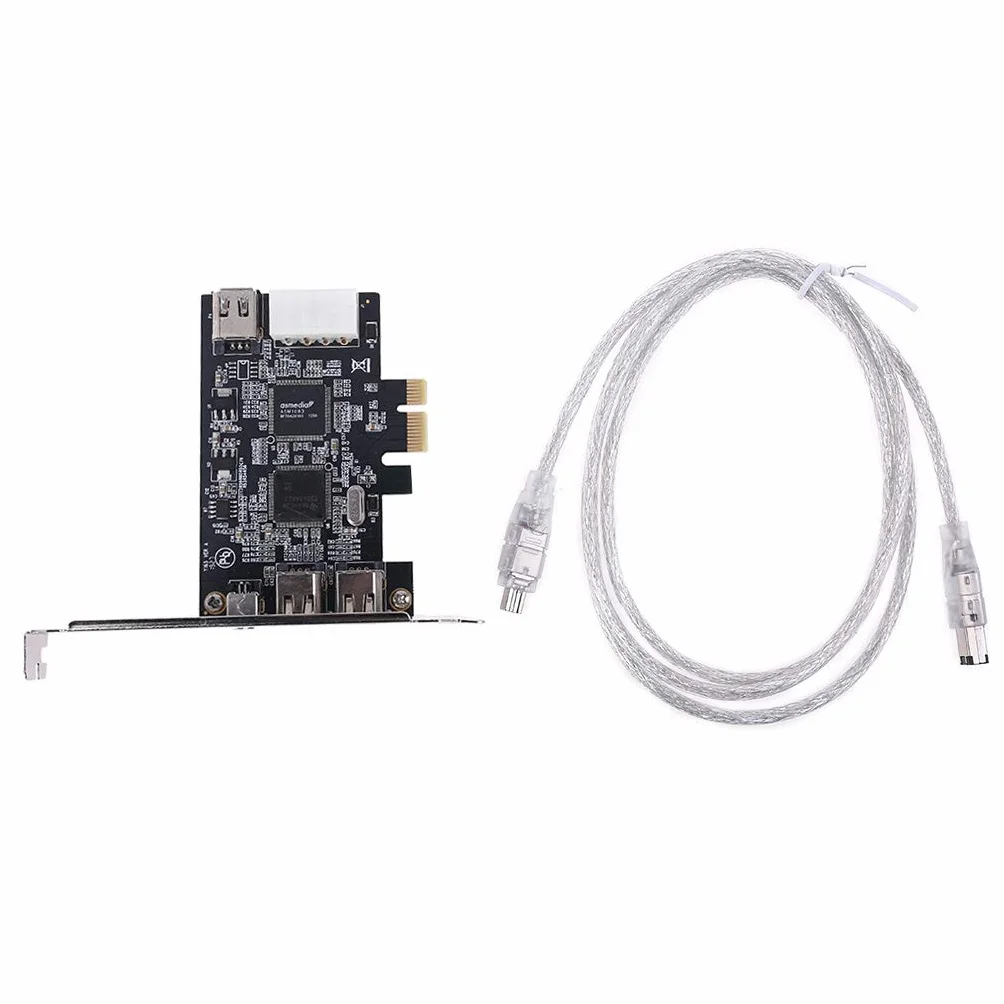 PCIe 3 Porte Firewire Cavo Scheda di Espansione PCI Per Express 1394B & 1394A XIO2213B Chipset Adattatore Per PC Desktop Usb 3.0 Pcie Scheda di Espansione Basso Profilo