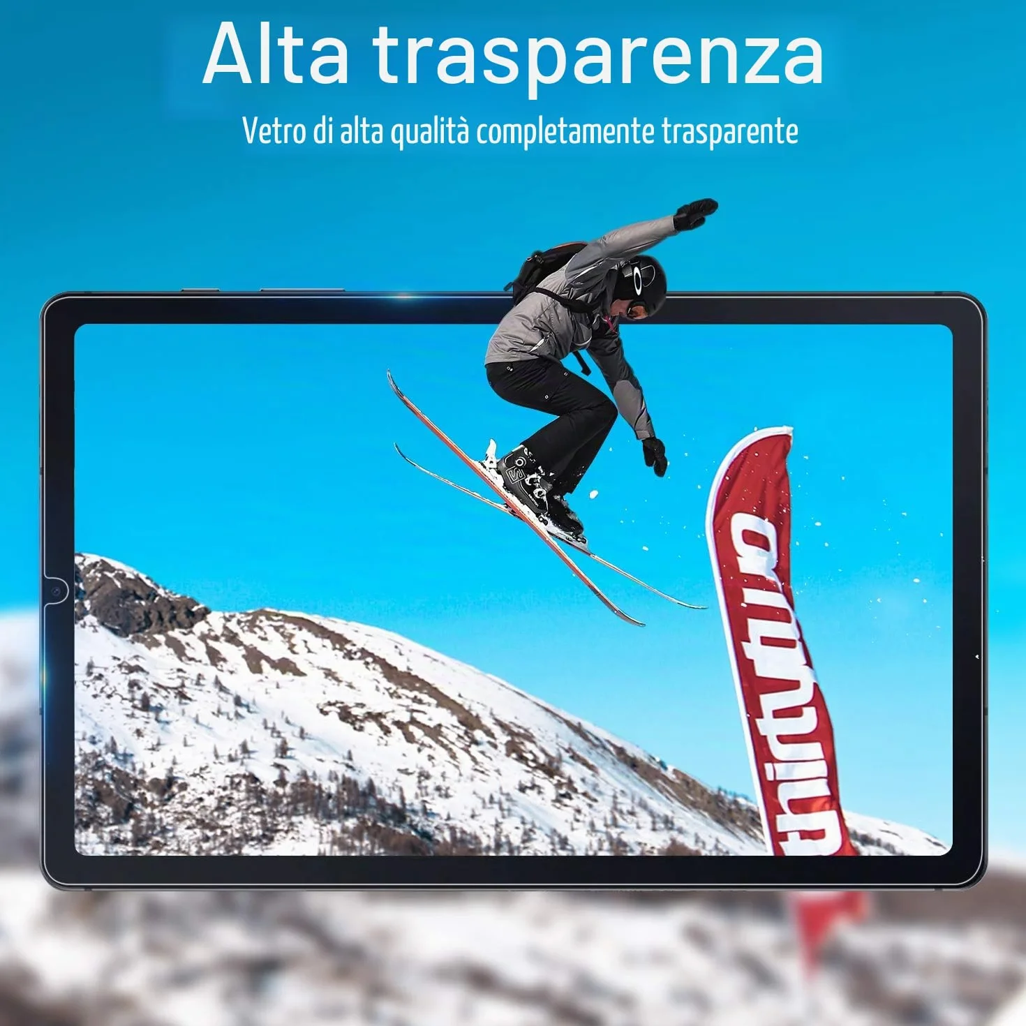 Custodia Compatibile Samsung Galaxy Tab S6 Lite 10.4 2024/2022/2020 SM-P610N/P615N con Vetro Temperato, Leggero, Supporto in Pelle PU, Nero