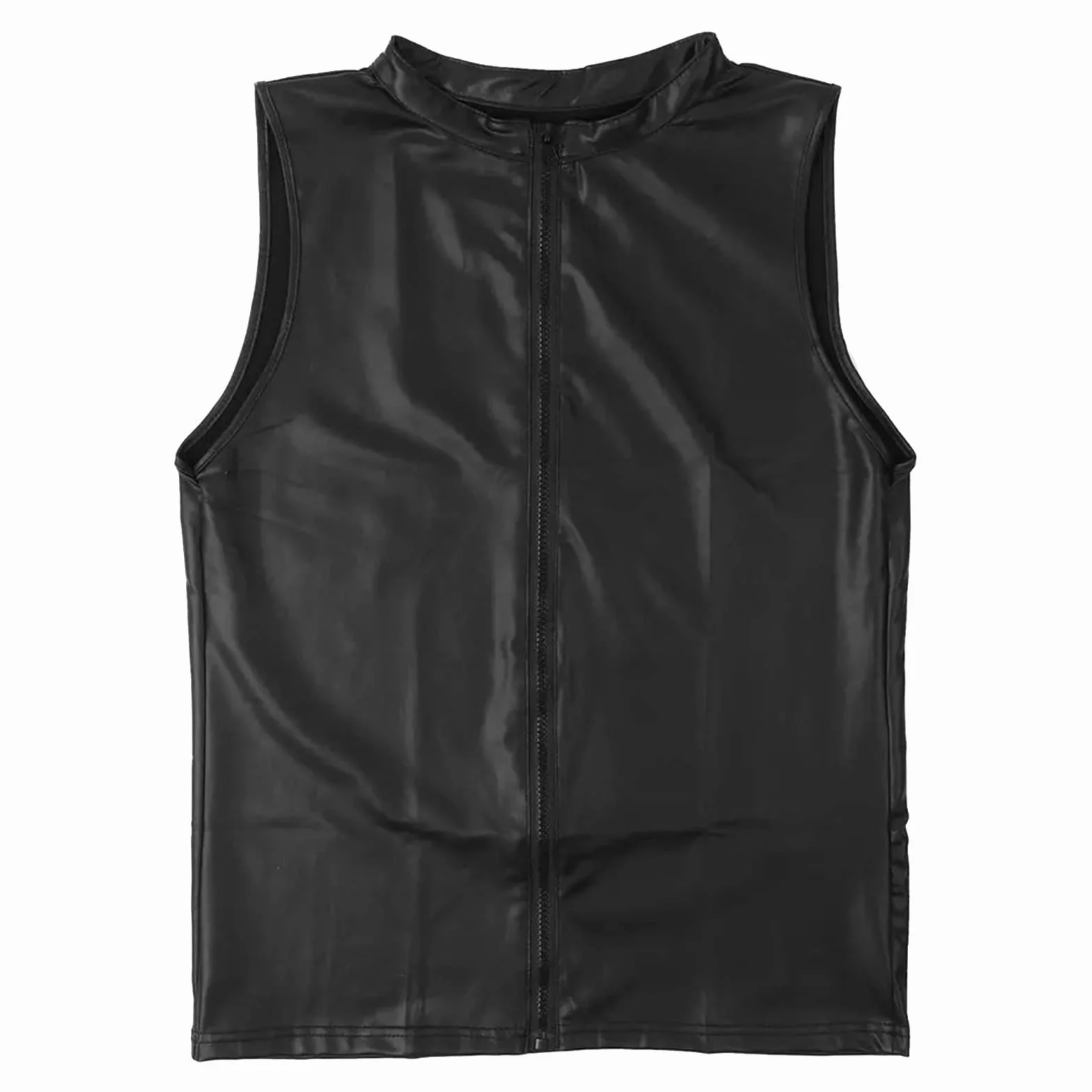 Biancheria intima sexy da uomo in lattice slim fit senza maniche