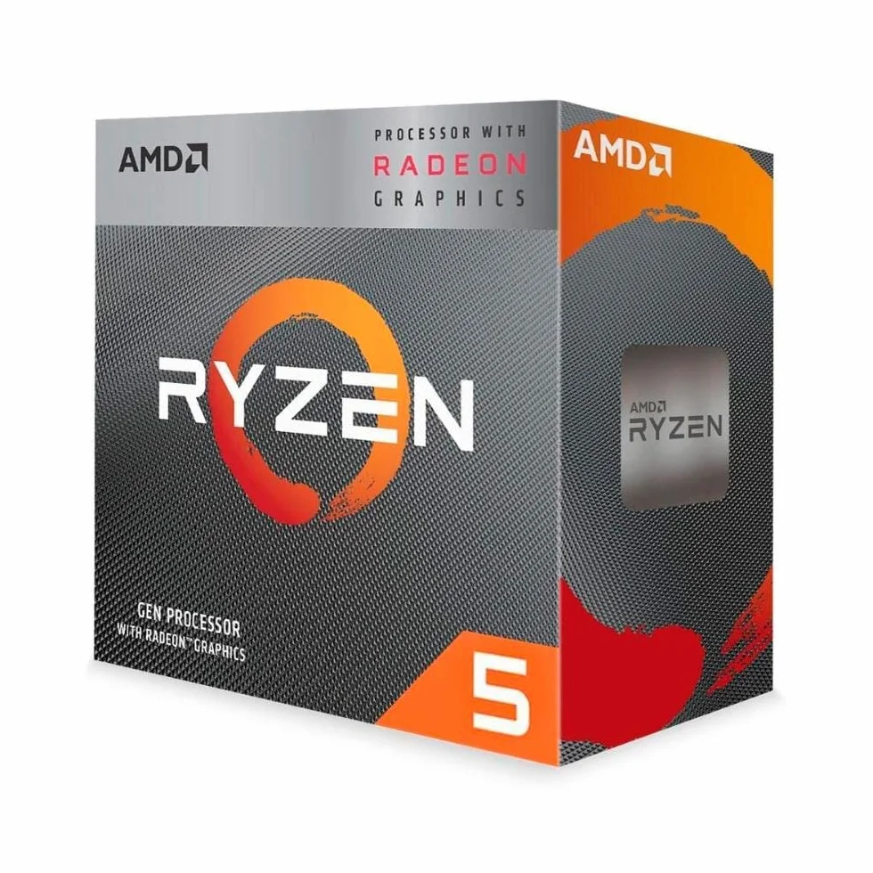 Processore AMD Ryzen 5 4600G (scheda grafica integrata Radeon, 6 cores/12 threads ,65W TDP, 11 MB cache, Boost di Frequenza fino a 4.2 GHz max, dissipatore ad aria "Wraith stealth cooler")
