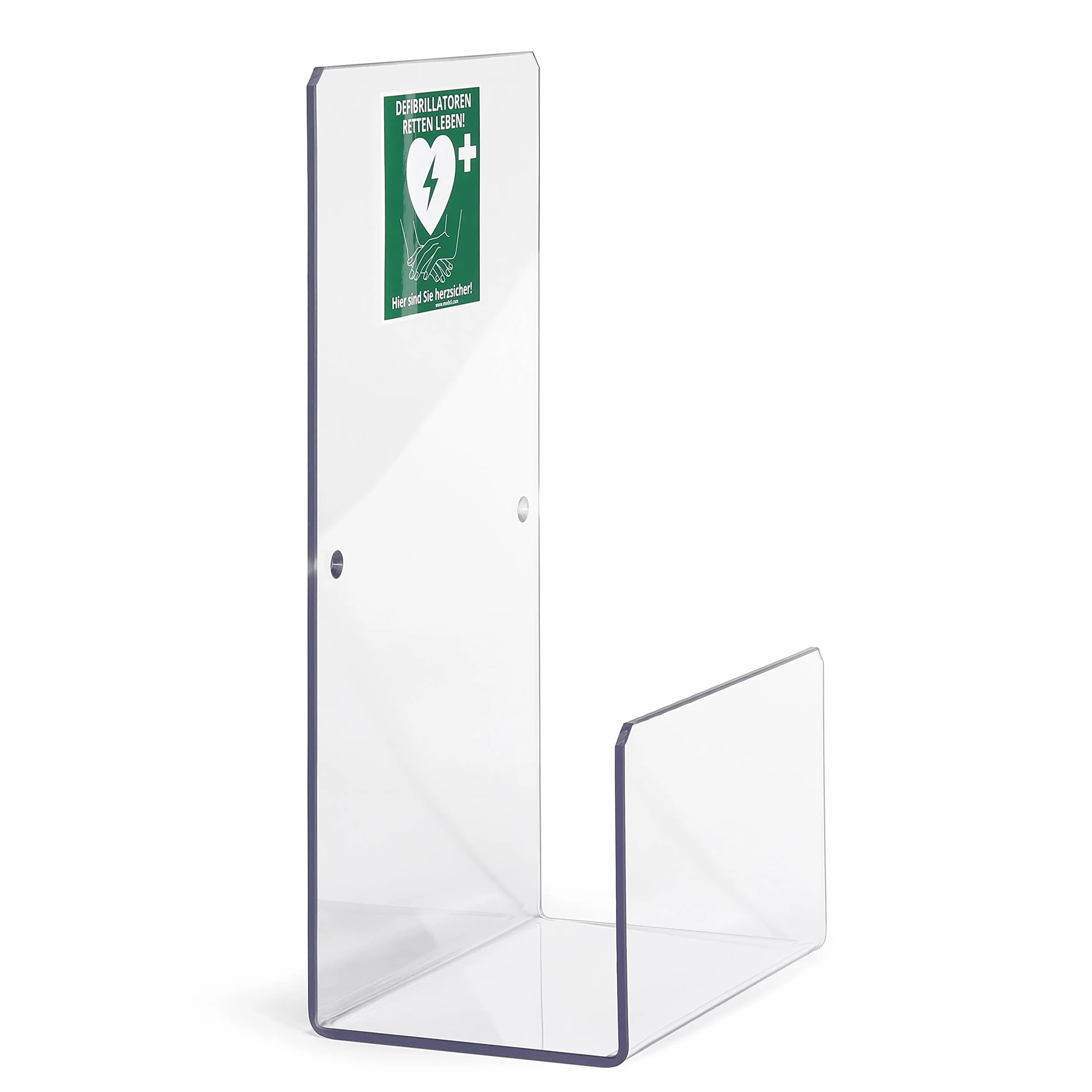 Supporto a parete in acrilico per Defibrillatore MedX5 Made in Germany