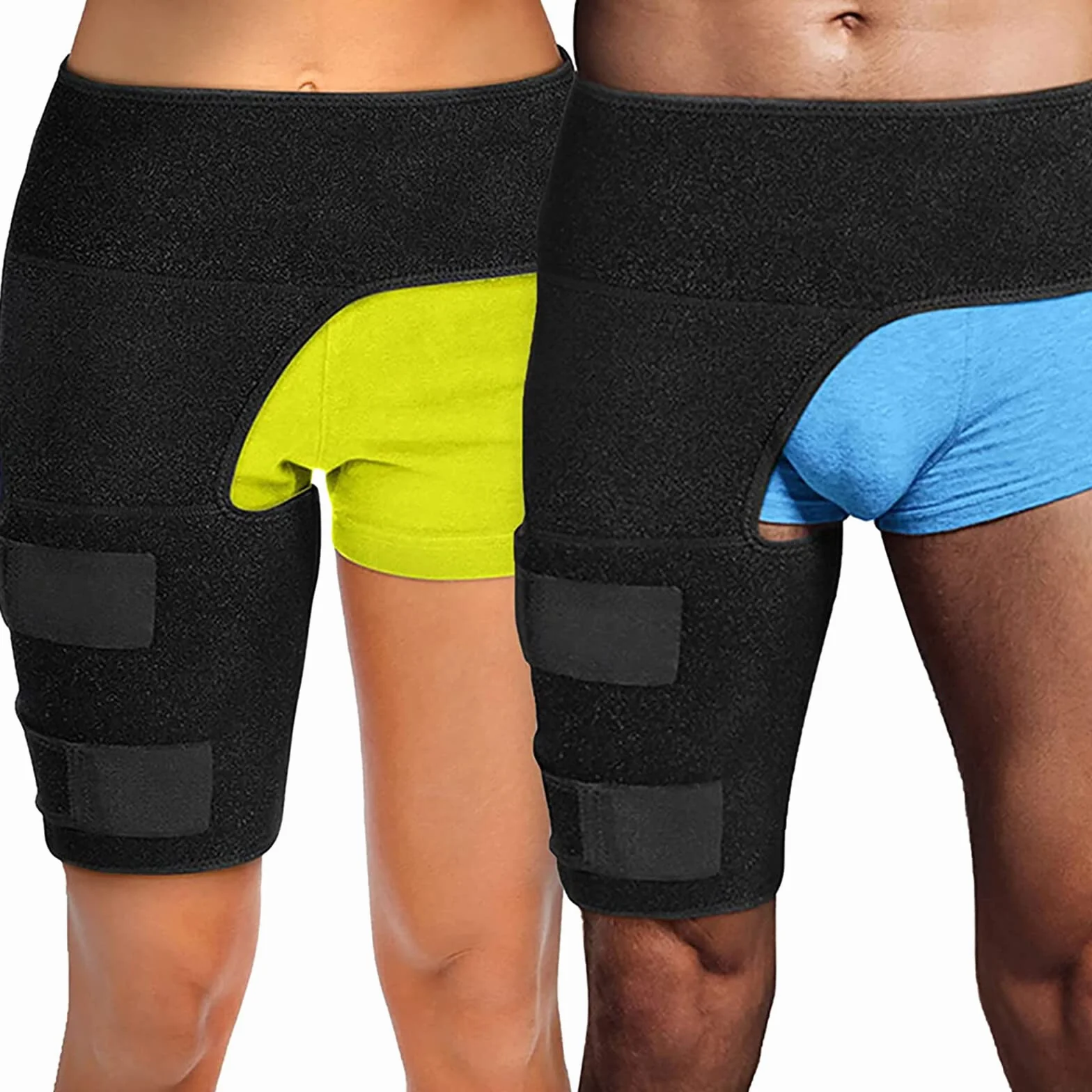 Tutore dell'anca per compressione coscia sollievo sciatica supporto gambe Manicotto avvolgente fianchi muscolari stabilizzatori