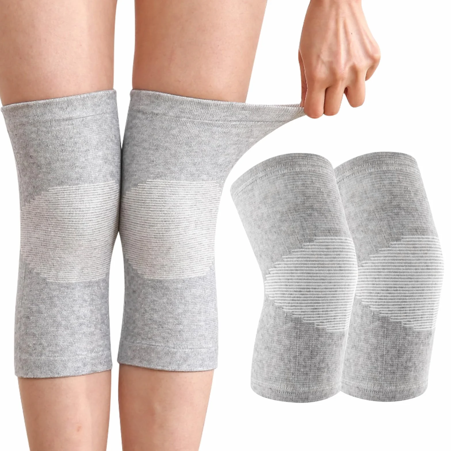 Ginocchiera in Bambù con Compressione per Sport Uomo Donna