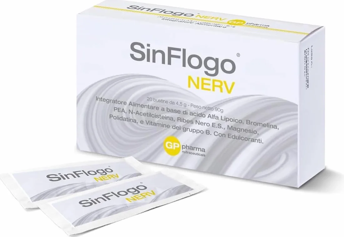 Nerv GP Nutraceuticals Integratore per Dolore Neuropatico con Acido Alfa Lipoico, PEA, Bromelina