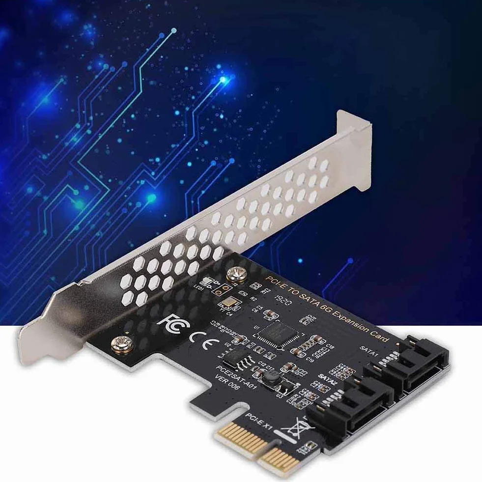 Scheda SATA Scheda controller PCI-E a SATA 3.0 da 2 porte Scheda adattatore PCI Express SATA III da 6 Gbps