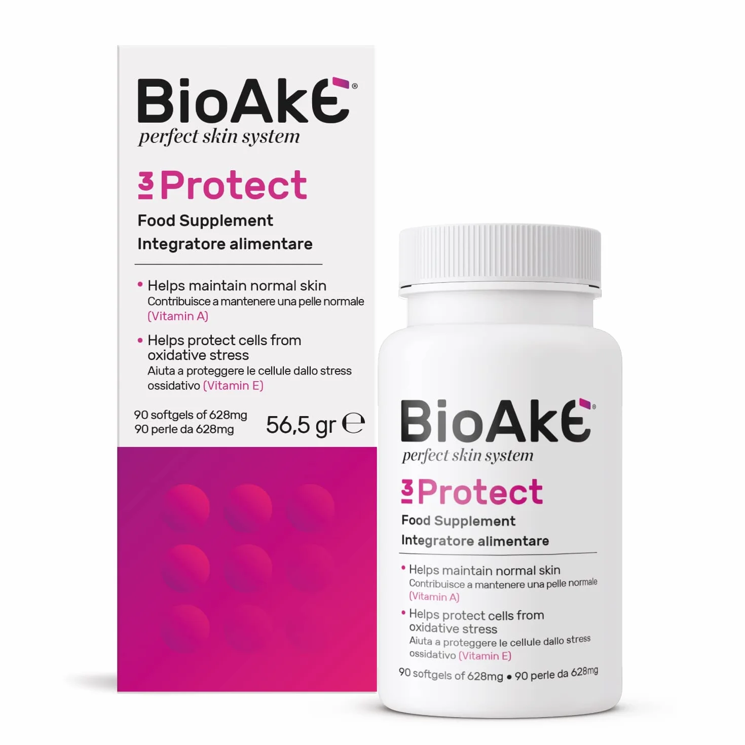 Bioake Integratore per Pelle Grassa e Impura, Olio di Semi di Canapa, 90 Perle