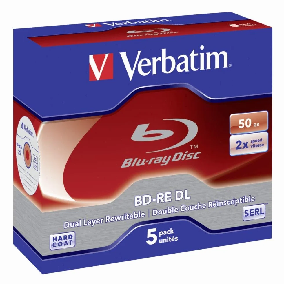 Verbatim 43760 Blu-ray riscrivibile (BD-RE) - Confezione da 5