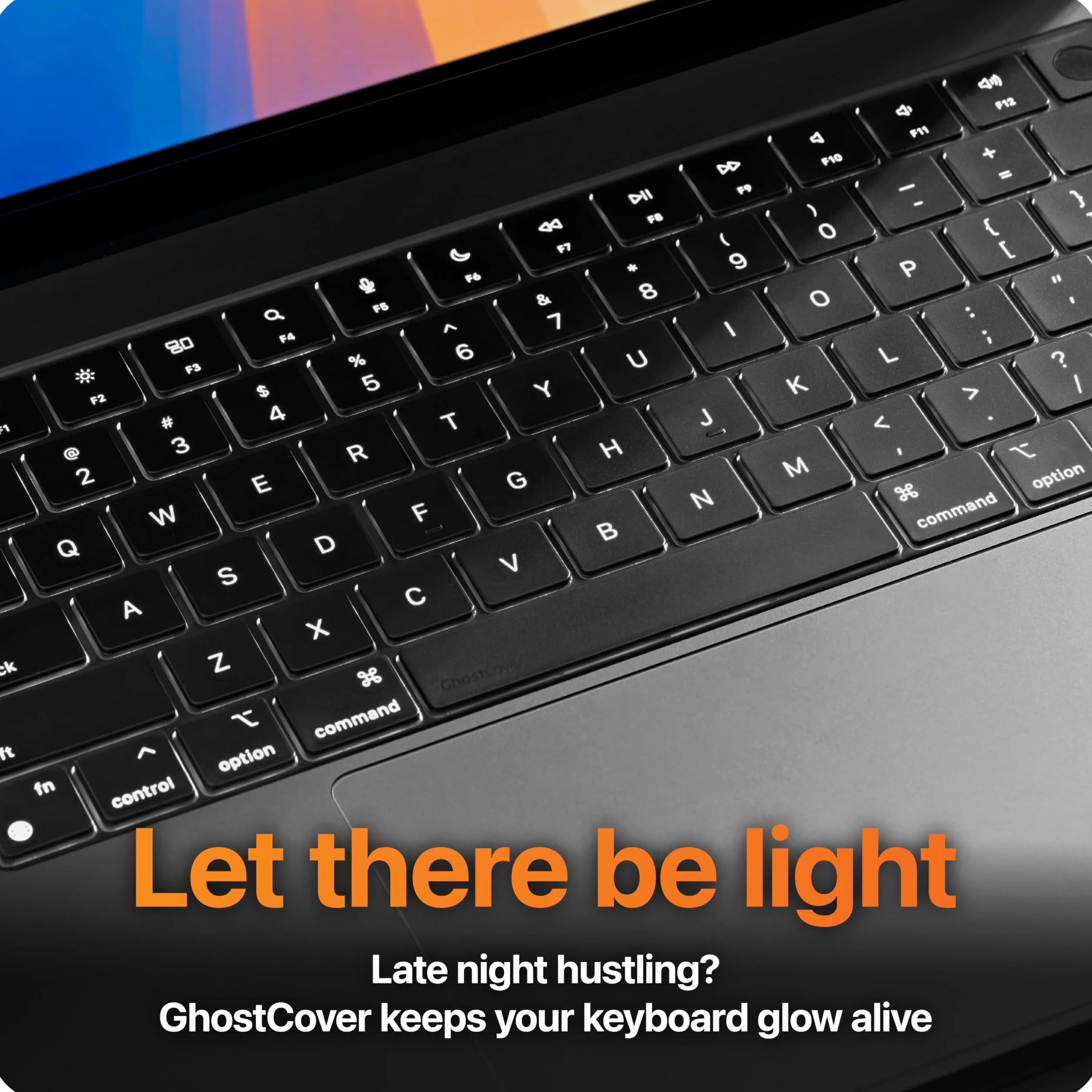 GhostCover FlexType Premium Protezione per tastiera per digitazione ad alte prestazioni, compatibile con MacBook Air 13/15 2021-2025, layout tastiera UE (tinta)