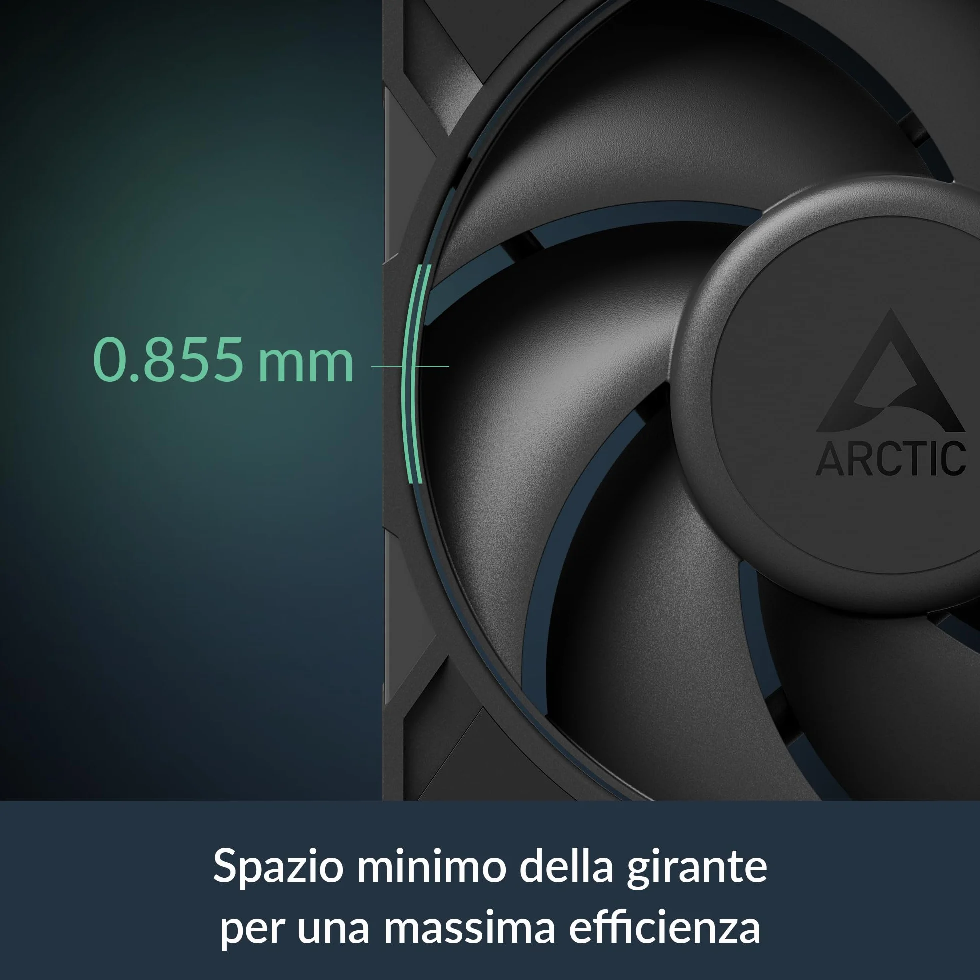 ARCTIC P12 Pro PST LN - Ventola Premium a basso rumore, ventola PWM da 120 mm con splitter per cavo a Y, 450-2000 rpm, 0 rpm <5% PWM, cuscinetto fluidodinamico, 4 pin - Nero