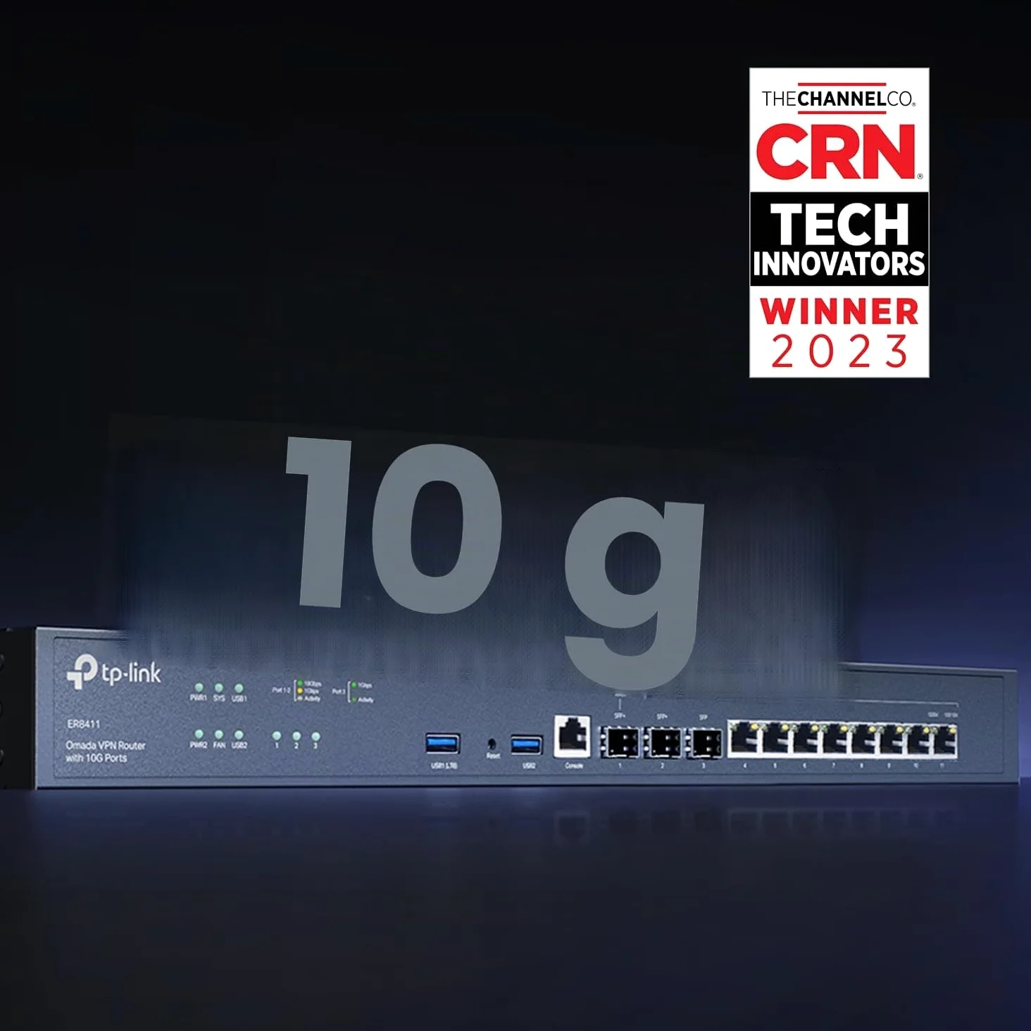TP-Link ER8411 | Router VPN 10G cablato aziendale | Fino a 10 porte WAN | Elevata capacità di rete | SPI Firewall | Supporto Omada SDN | Bilanciamento del carico | Protezione contro i fulmini | 5 anni