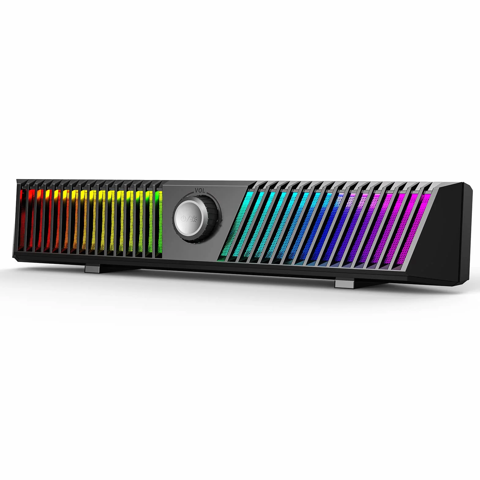 Altoparlanti computer Bluetooth Sound Bar RGB con Subwoofer Stereo HiFi PC USB