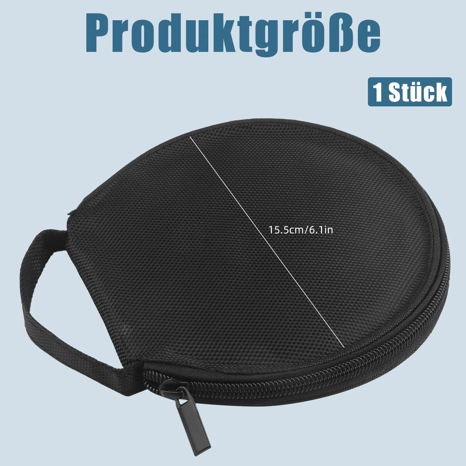 Supporto per CD/DVD nero per 20 dischi, custodia portatile per auto, casa, viaggi, organizer compatto con chiusura lampo sicura