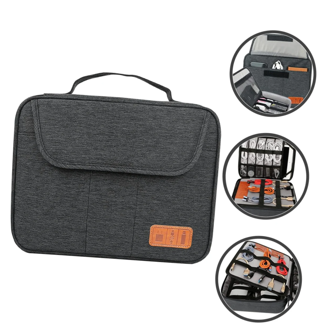 Veemoon Borsa Organizer per Cavi da Esterno Custodia per Dispositivi Elettronici Design Strati Ampia Capacità per Contenere Telefoni Tablet da Adattatori di Alimentazione Schede