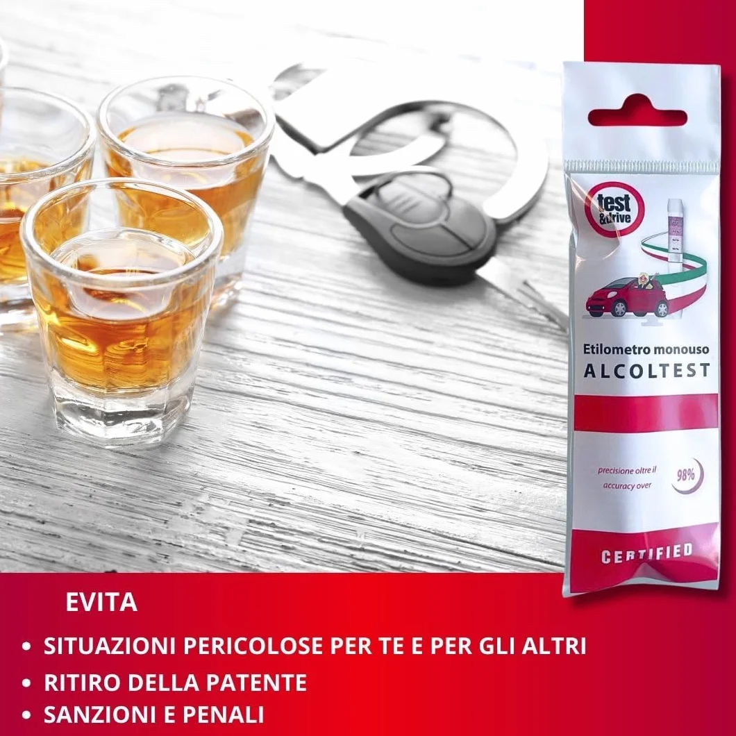 Alcol Test Etilometro Certificato Comunità Europea 1 sztuka