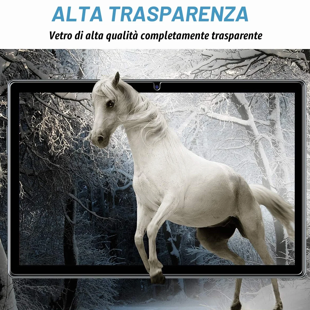 Pellicola Protettiva per Teclast M40 / Teclast P20HD, Pellicola in Vetro Temperato per Teclast P20HD/ P20S/ M40/ M40 Pro/ M40S 10.1" [Dimensioni: 233 mm x 152 mm]