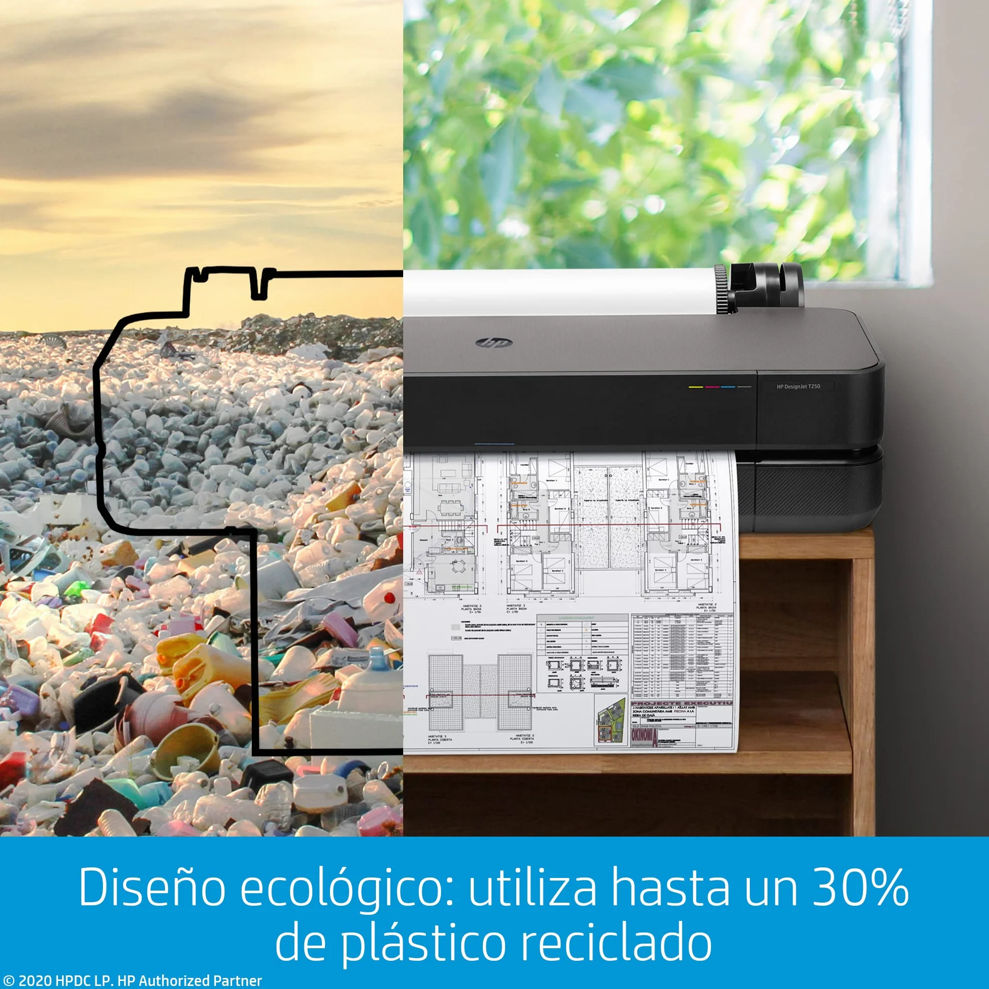 HP Designjet T250 stampante grandi formati Wi-Fi Getto termico d'inchiostro Colore 2400 x 120