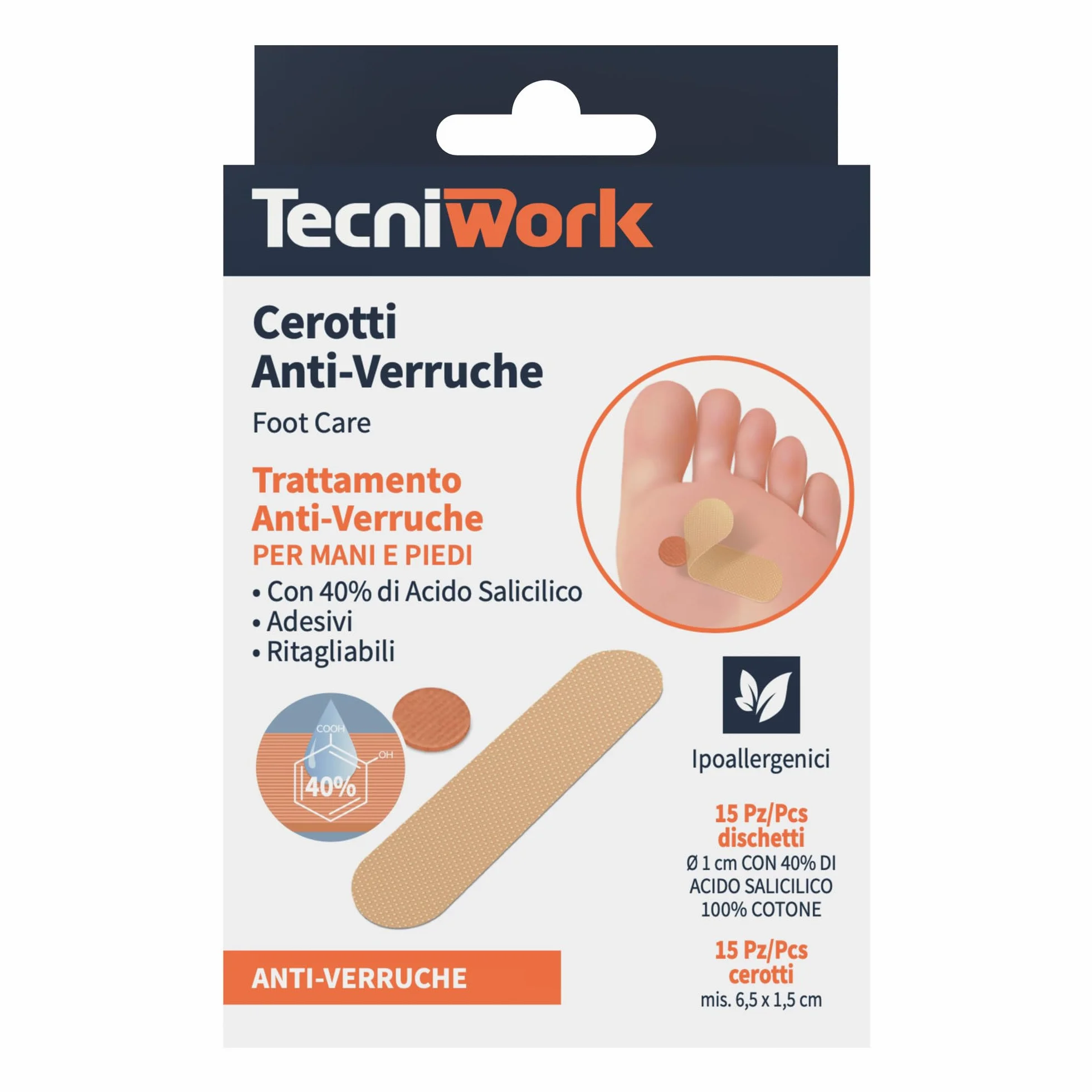 CEROTTI ANTIVERRUCHE PIED15+15